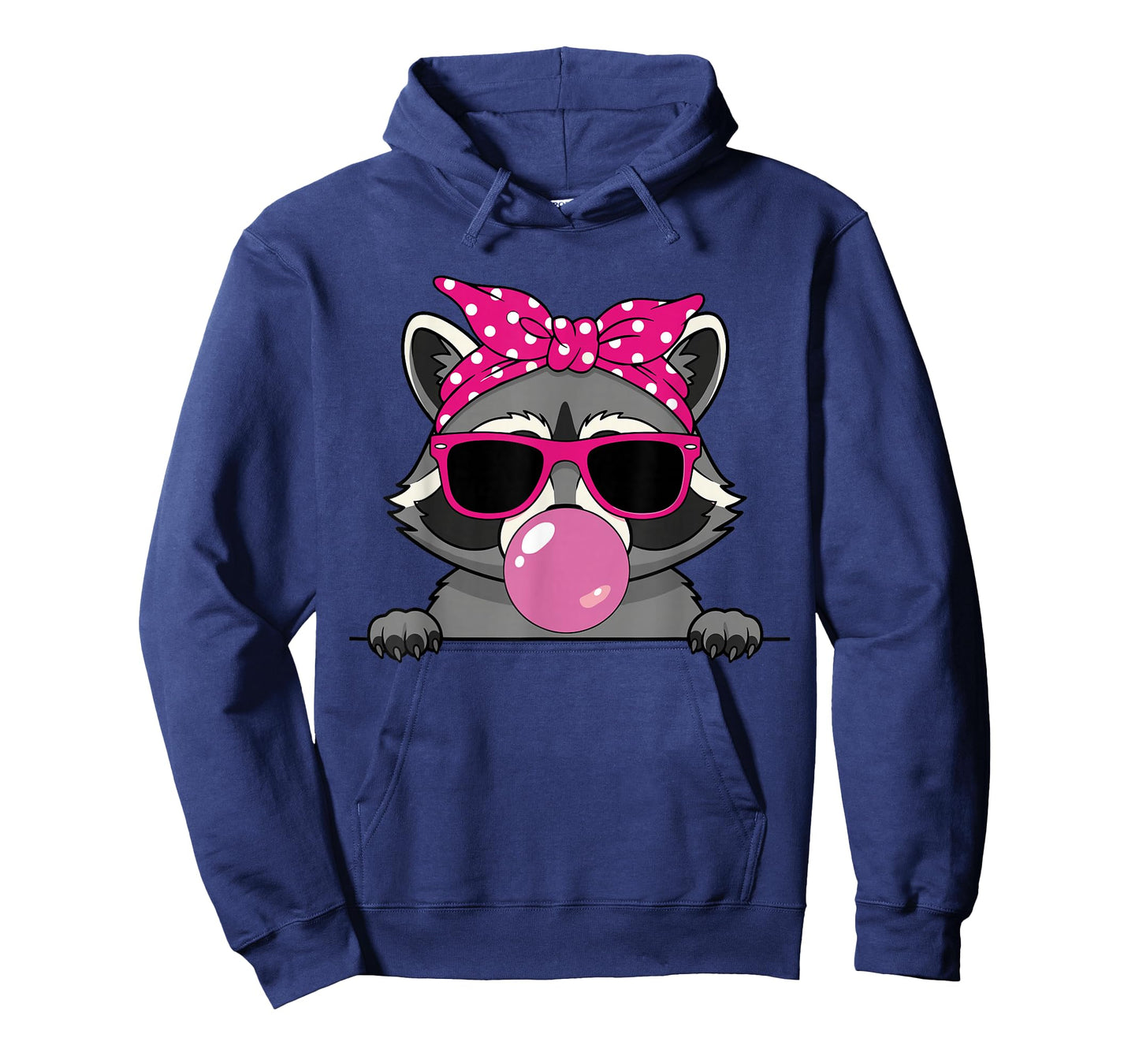 Raccoon Kawaii Girl Pink Bandana Funny Raccoon Bubblegum T-Shirt