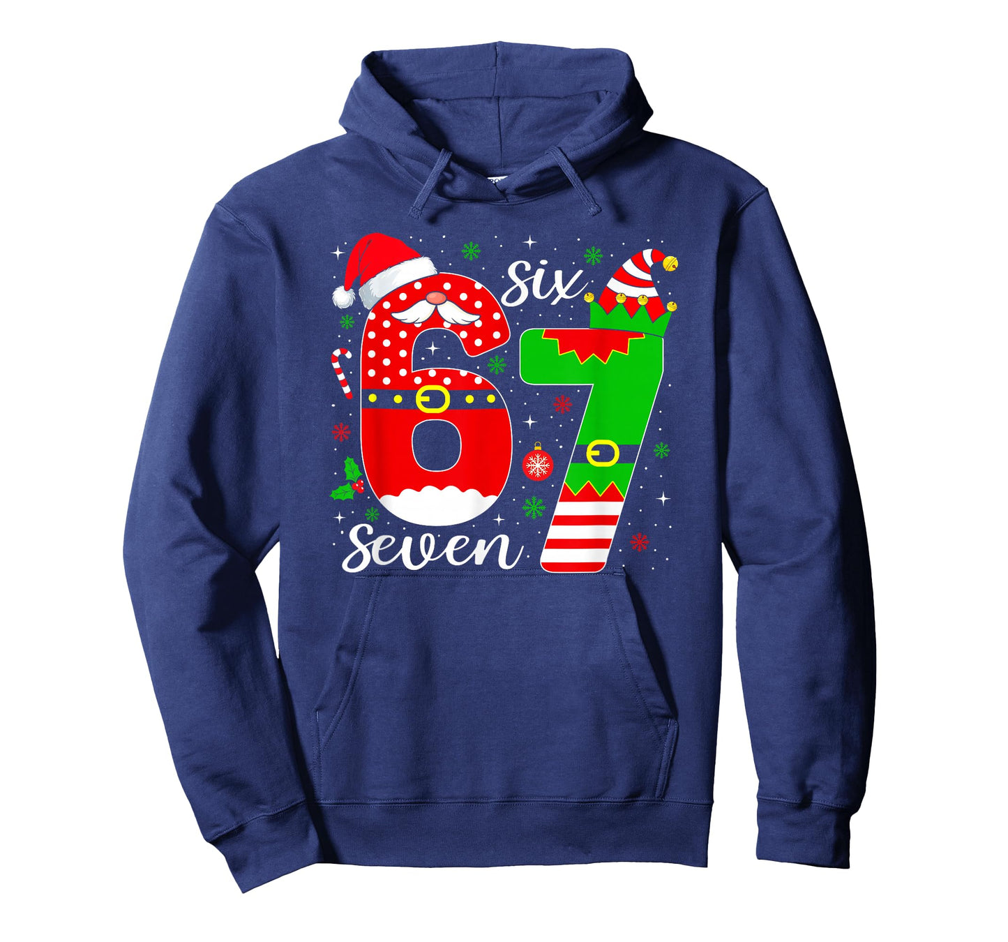 Number 67 Matching Six Seven 6 7 Meme 6-7 Christmas Pajamas T-Shirt