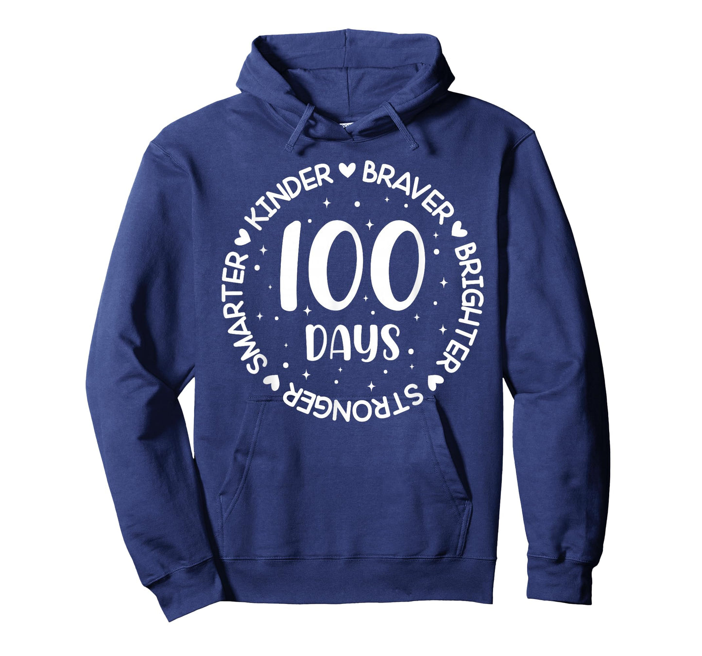 100 Days Smarter Brighter Stronger Happy 100 Days of School T-Shirt