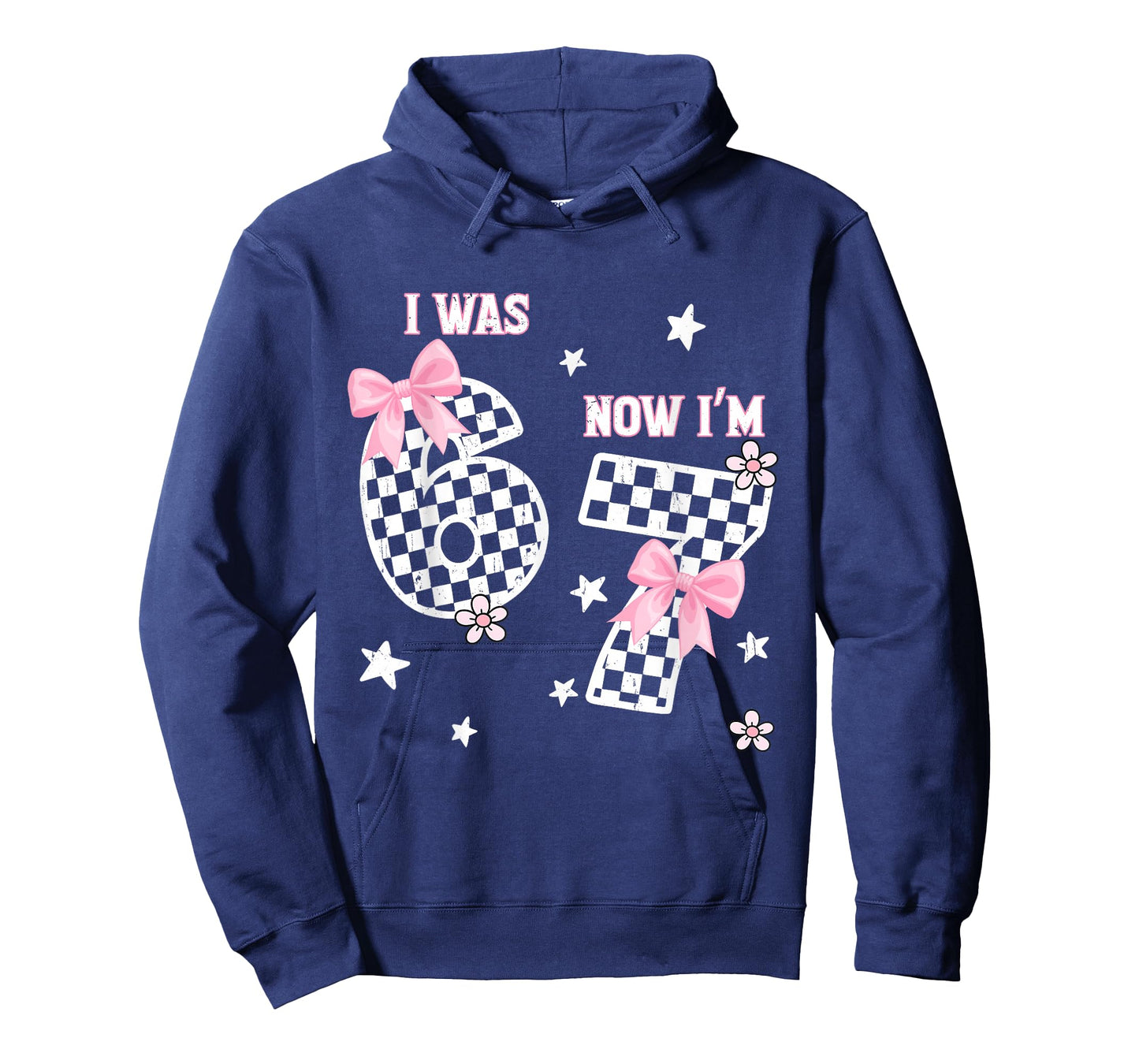 I was 6 Now I'm 7 Year Old Bday Coquette Bow 67 Birthday T-Shirt