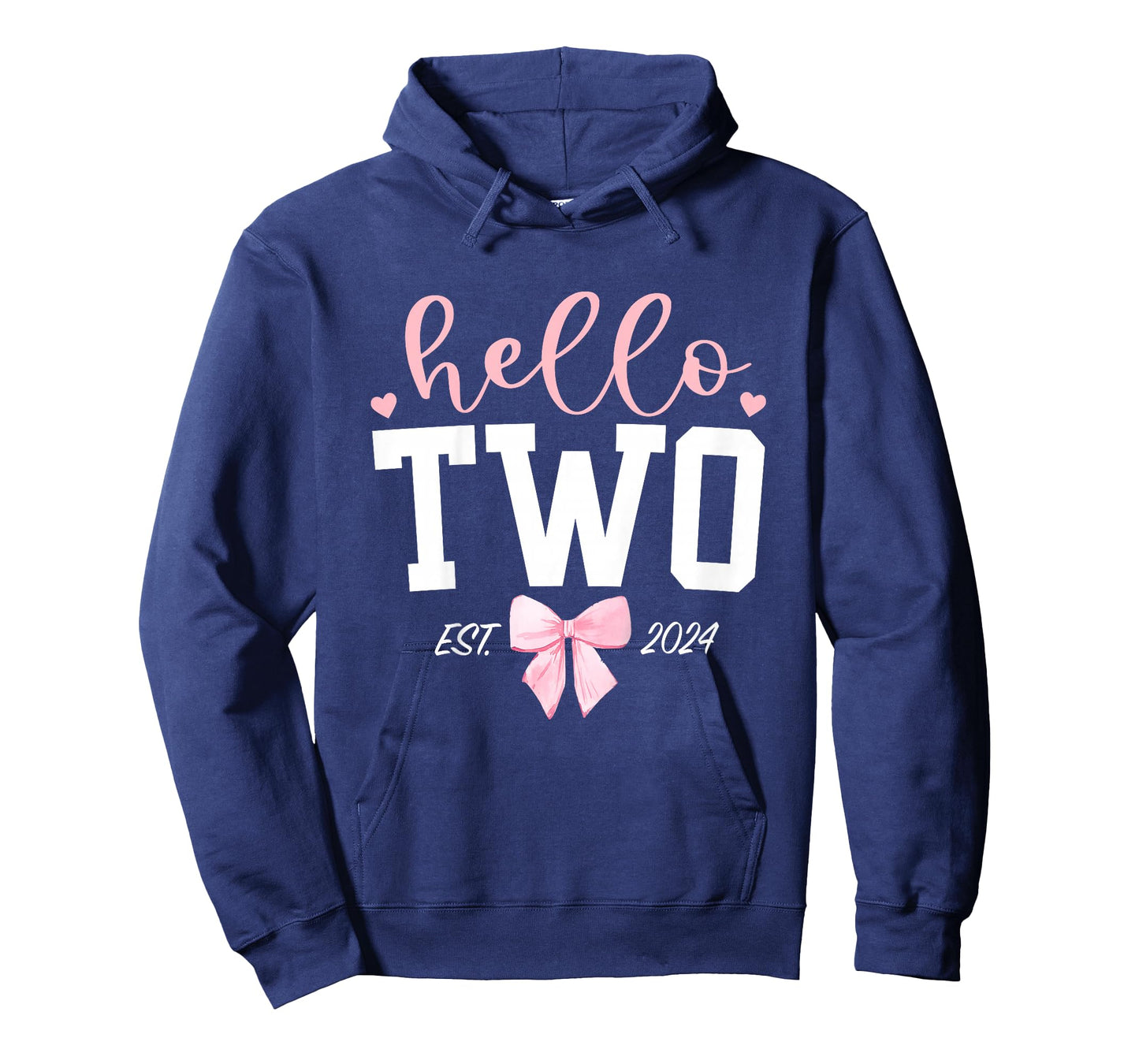 Hello Two Est 2024 2nd Birthday Girl Turning 2 T-Shirt