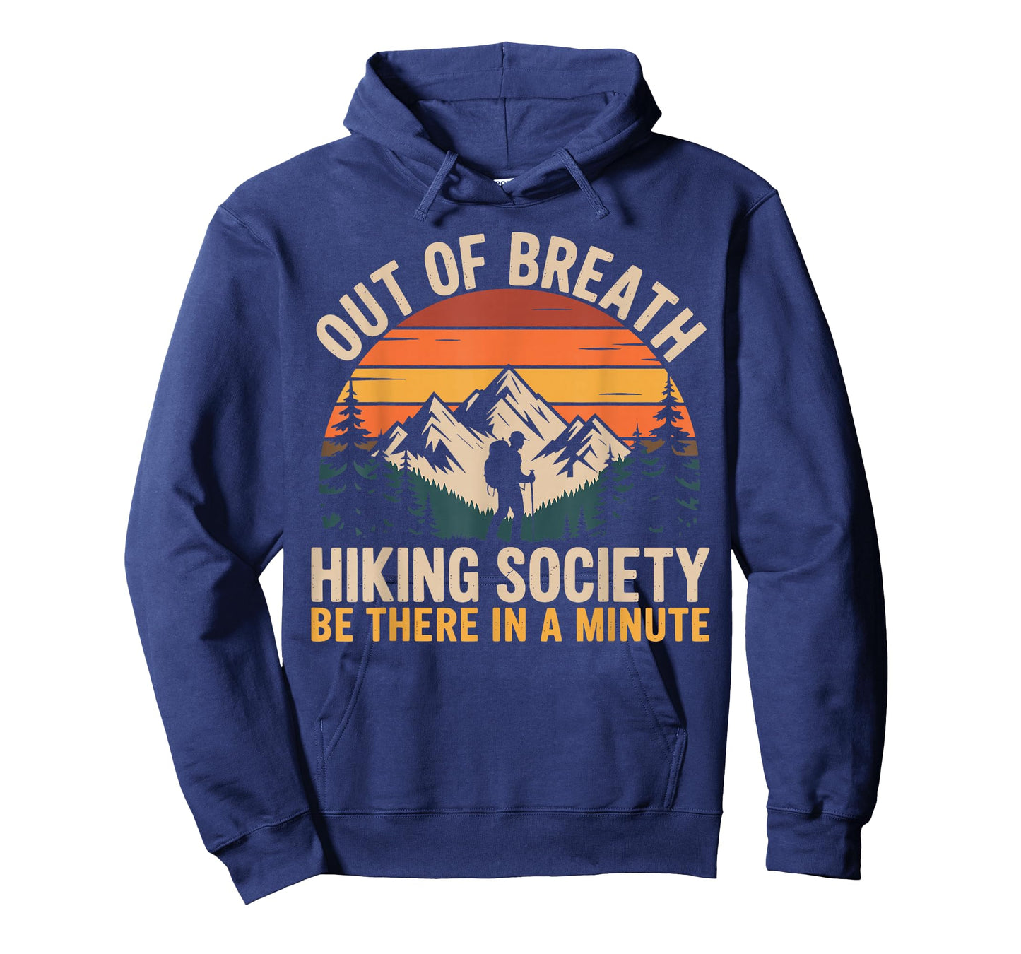Out of Breath Hiking Society Funny Hiking Adventure T-Shirt