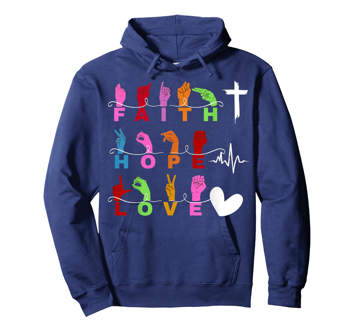 Faith Christian God Jesus ASL Sign Language Faith Hope Love T-Shirt
