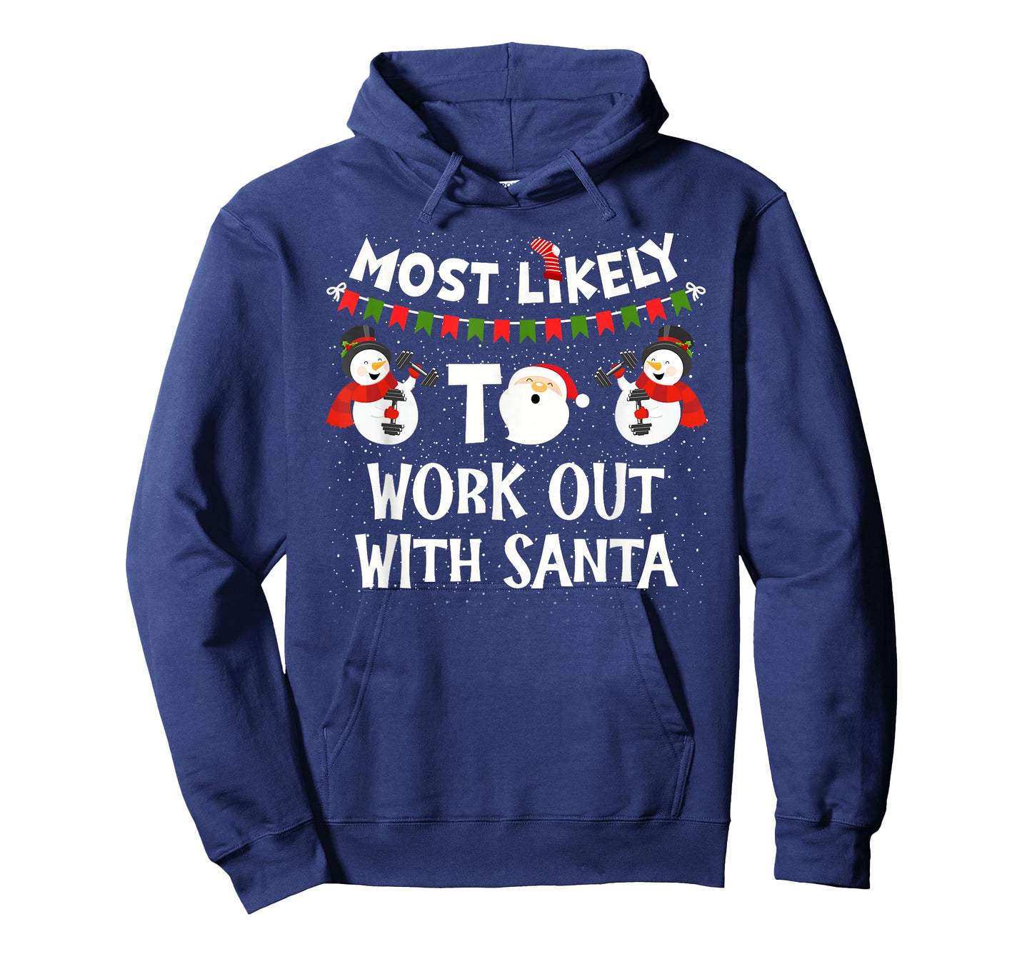 Most Likely to Work Out with Santa Family Christmas Holiday T-Shirt