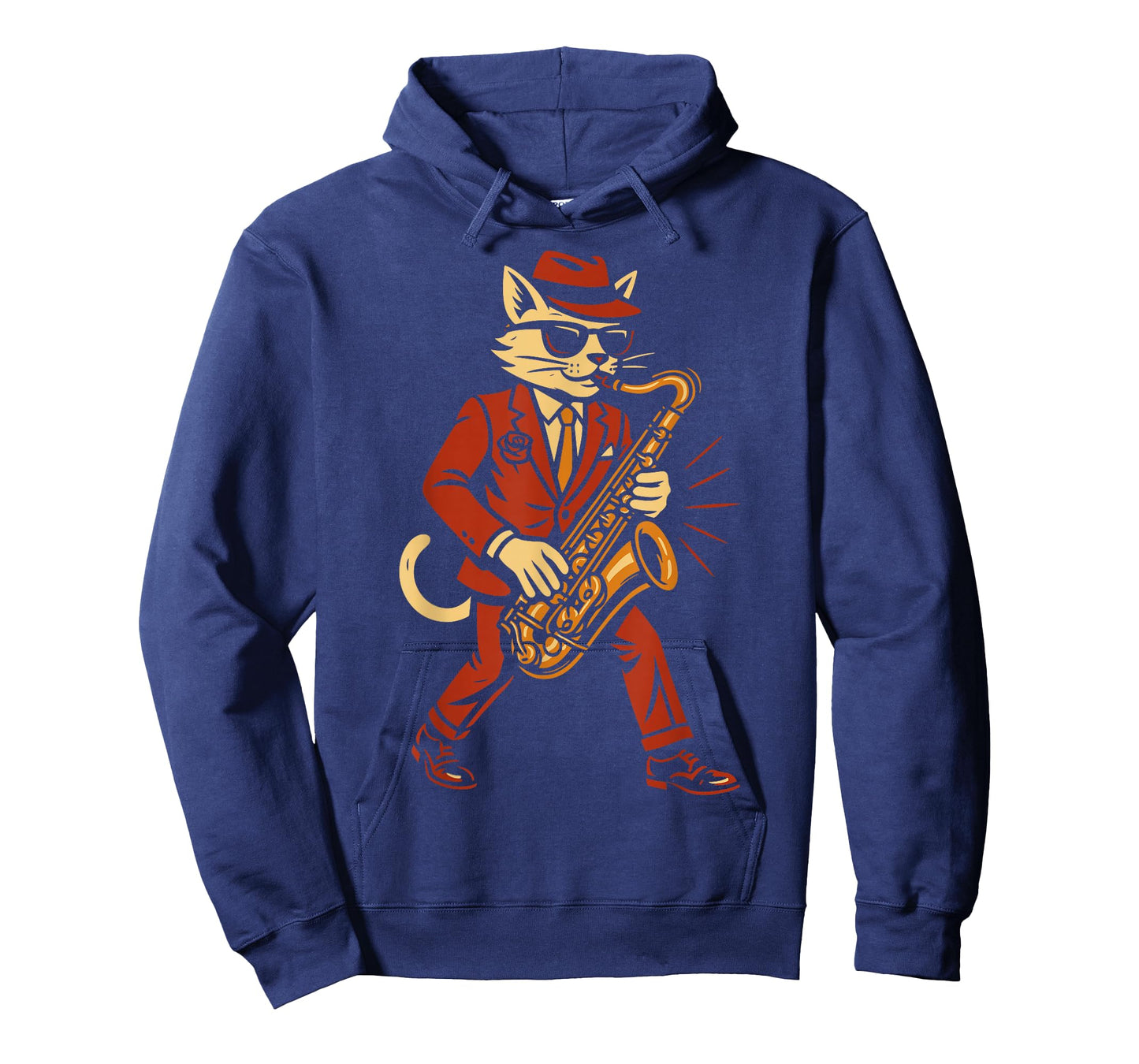 Cool Jazz Cat Saxophonist Cat Jazz Lover Funny Cat Musician T-Shirt