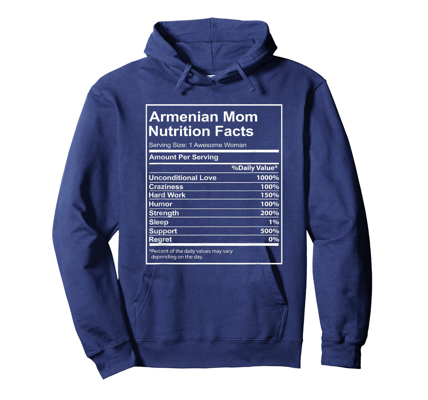 Armenian Mom Nutrition Facts Funny for Armenian Mom T-Shirt