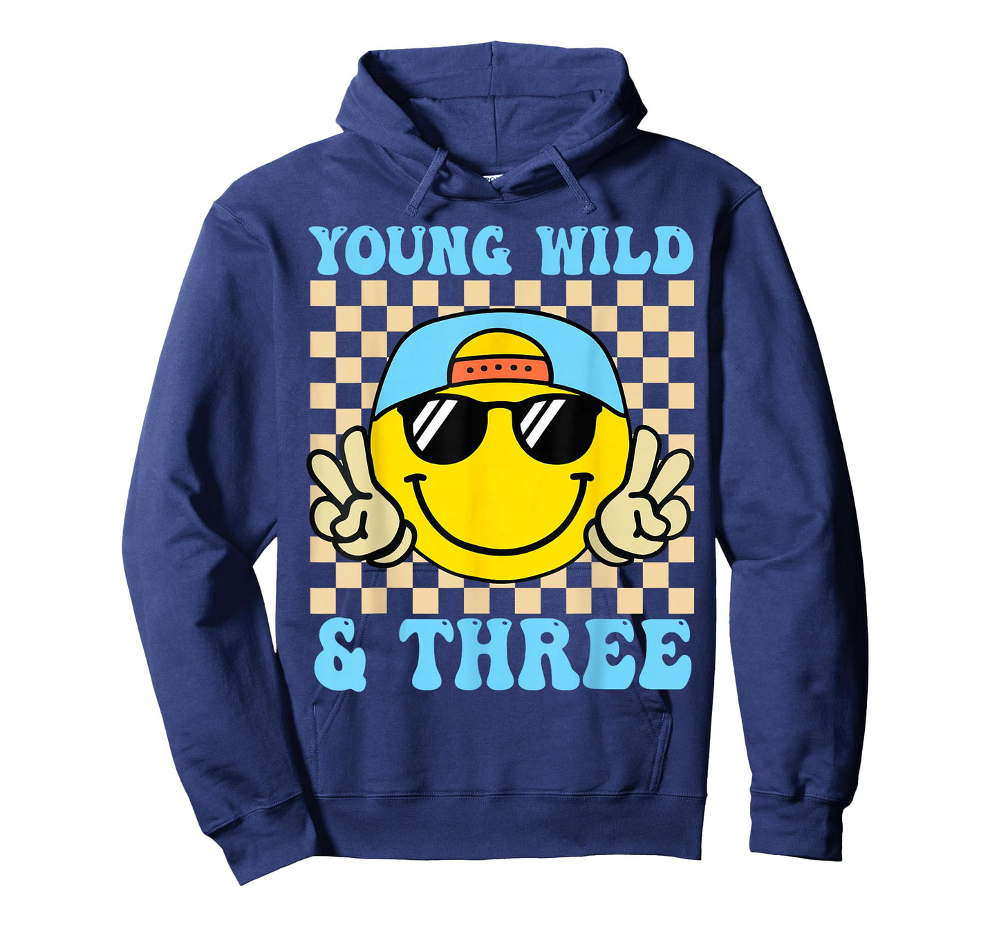 Kids Young Wild and Three 3rd Birthday Boy 3 Year Old T-Shirt