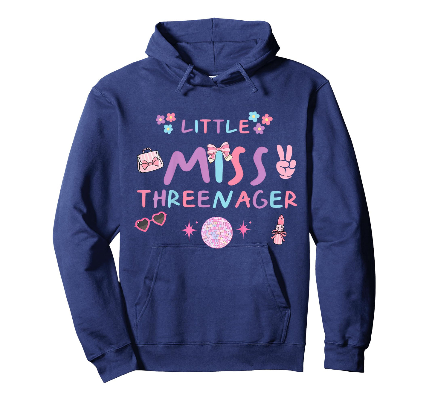 Funny Threenager Happy 3rd Bday Party Gifts 3 Years Old Girl T-Shirt