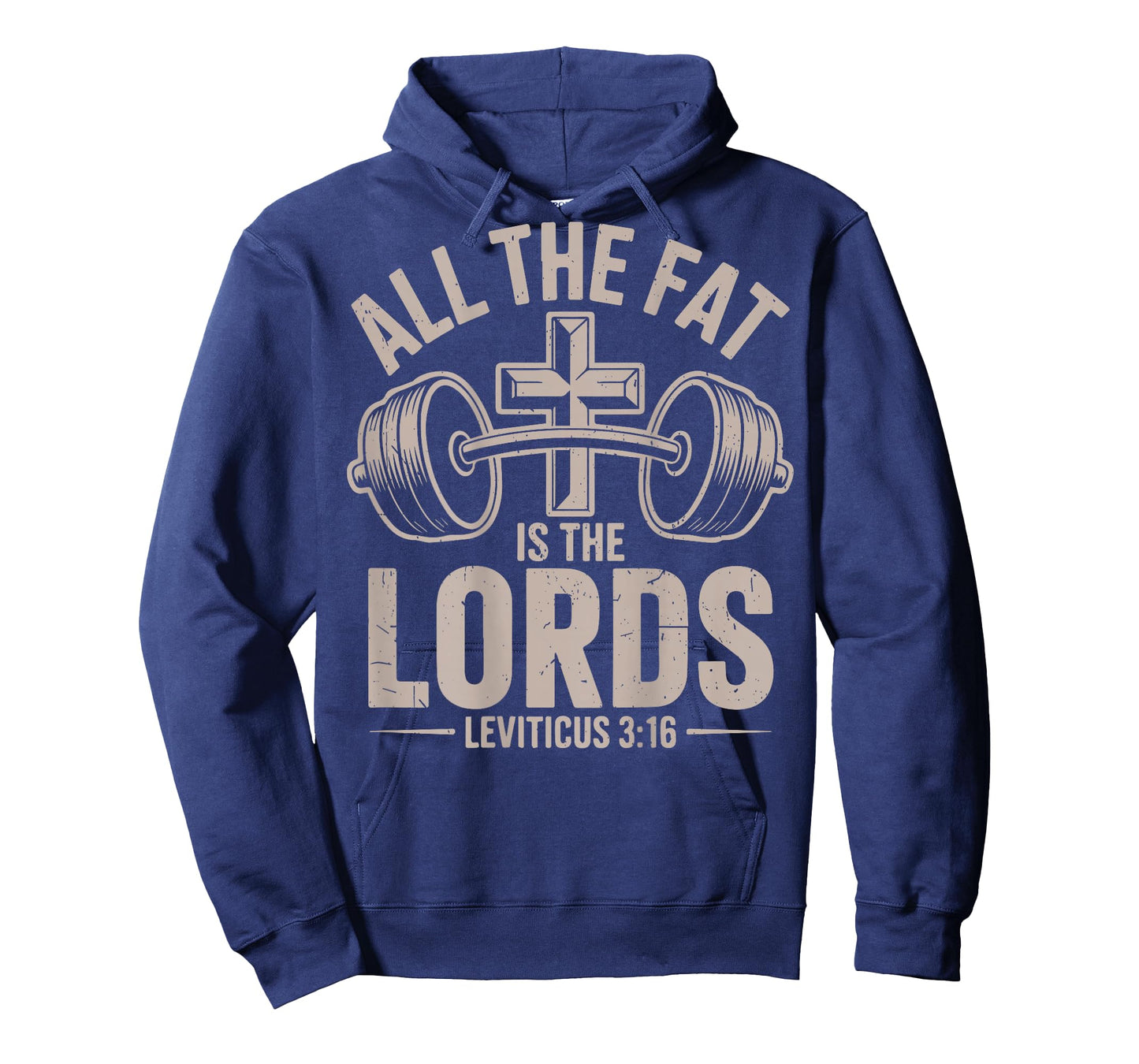 All The Fat is Lords Gym Christian Workout Cross Dumbbell T-Shirt