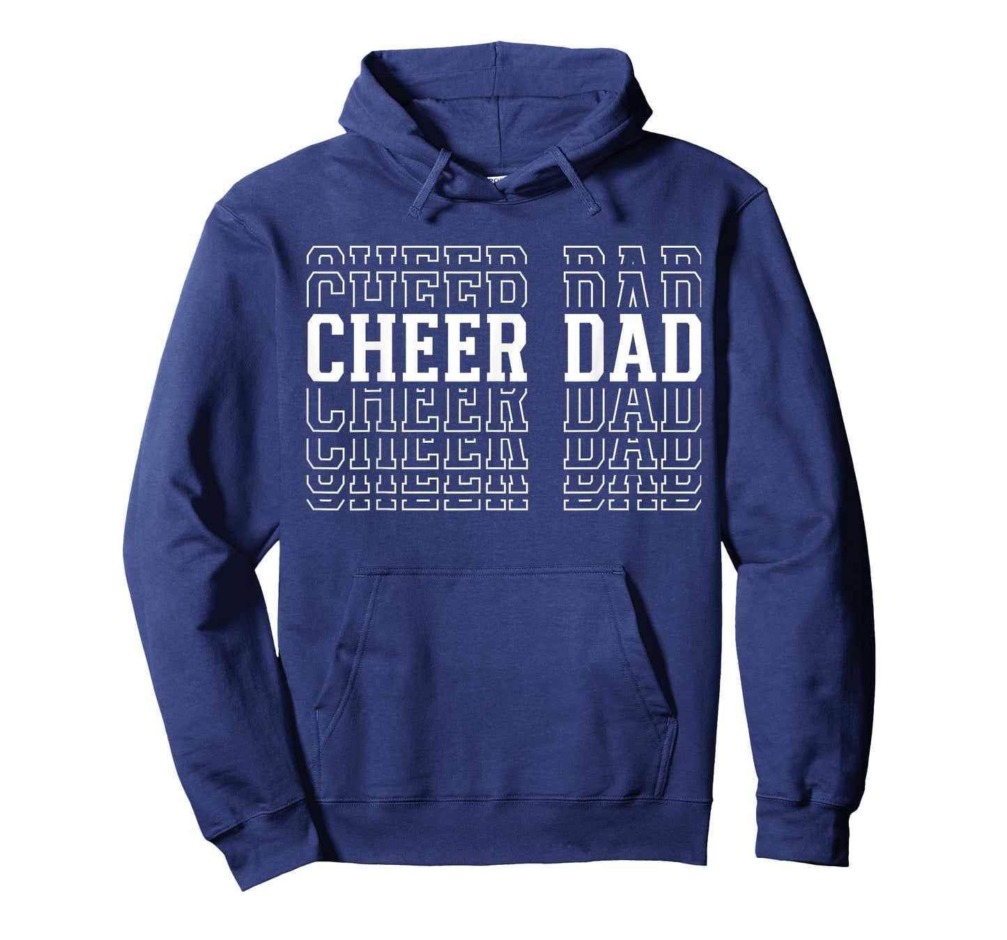 Cheer Dad Funny Layered Text Father Cheerleader T-Shirt