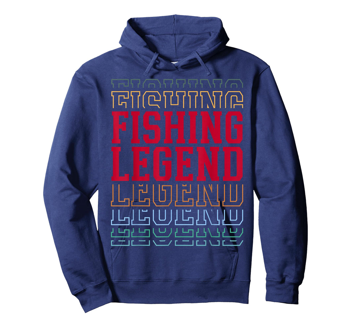 Fishing Legend Funny Layered Text Fisherman T-Shirt