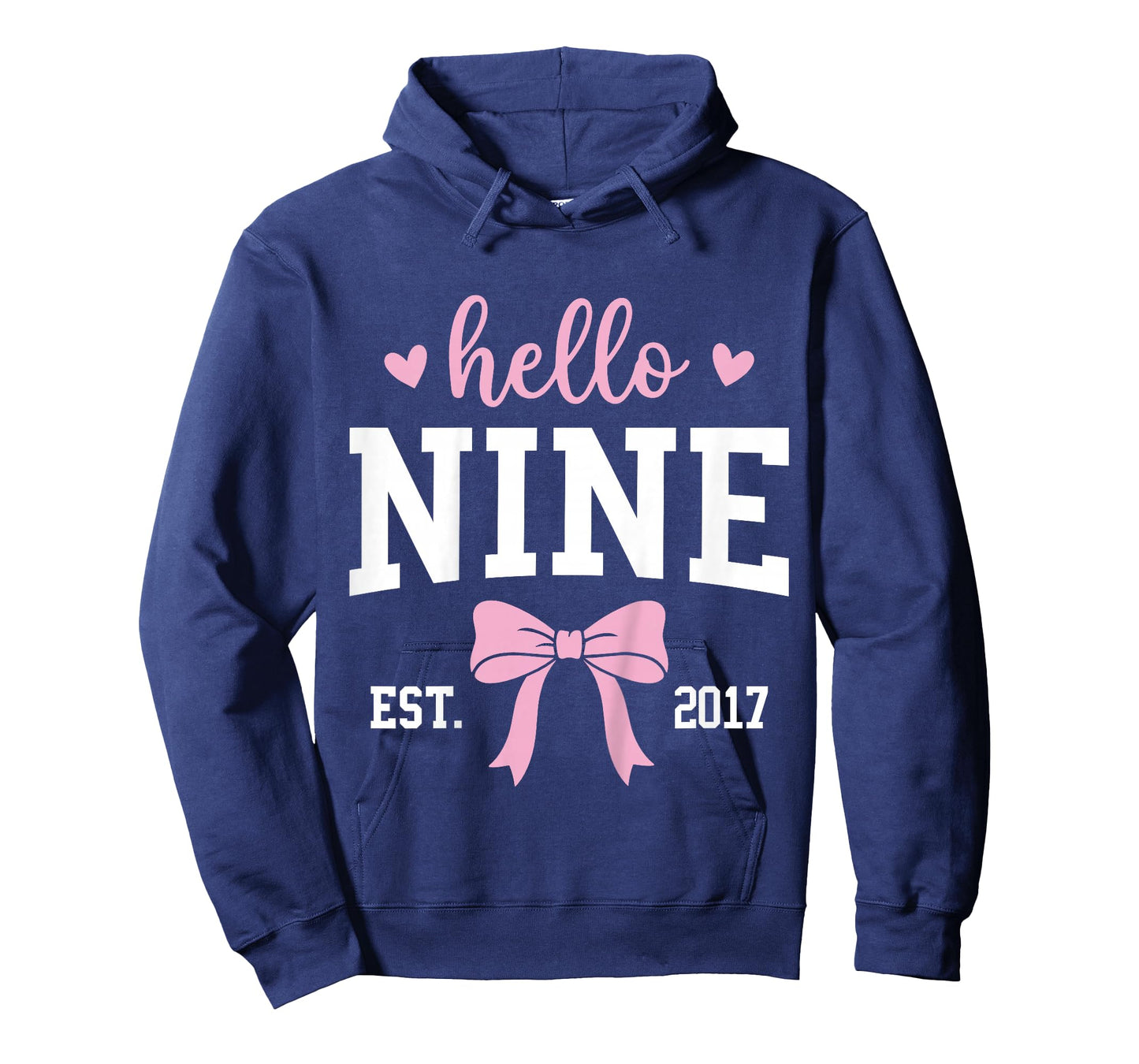 Hello Nine Est 2017 9th Birthday 9 Years Old T-Shirt