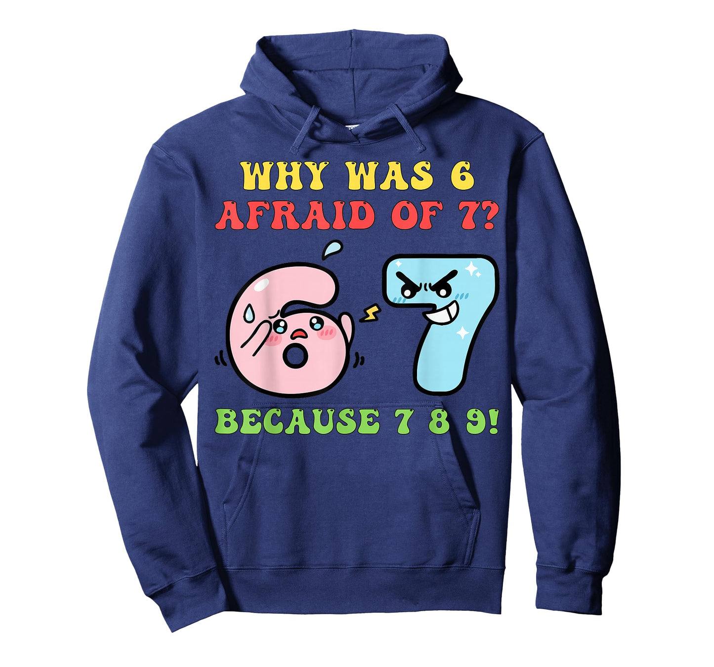 Funny STEM Math Jokes Puns Why was Six 6 Afraid of Seven 7 T-Shirt