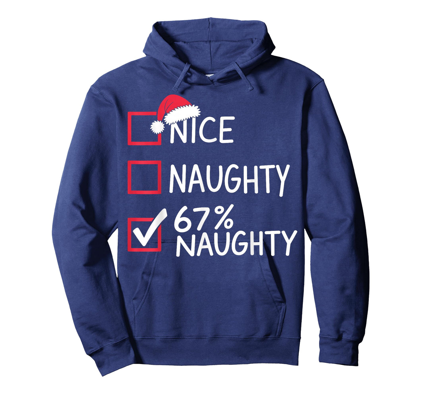 Nice Naughty 67% Naughty Meme Funny Christmas Six Seven Xmas T-Shirt