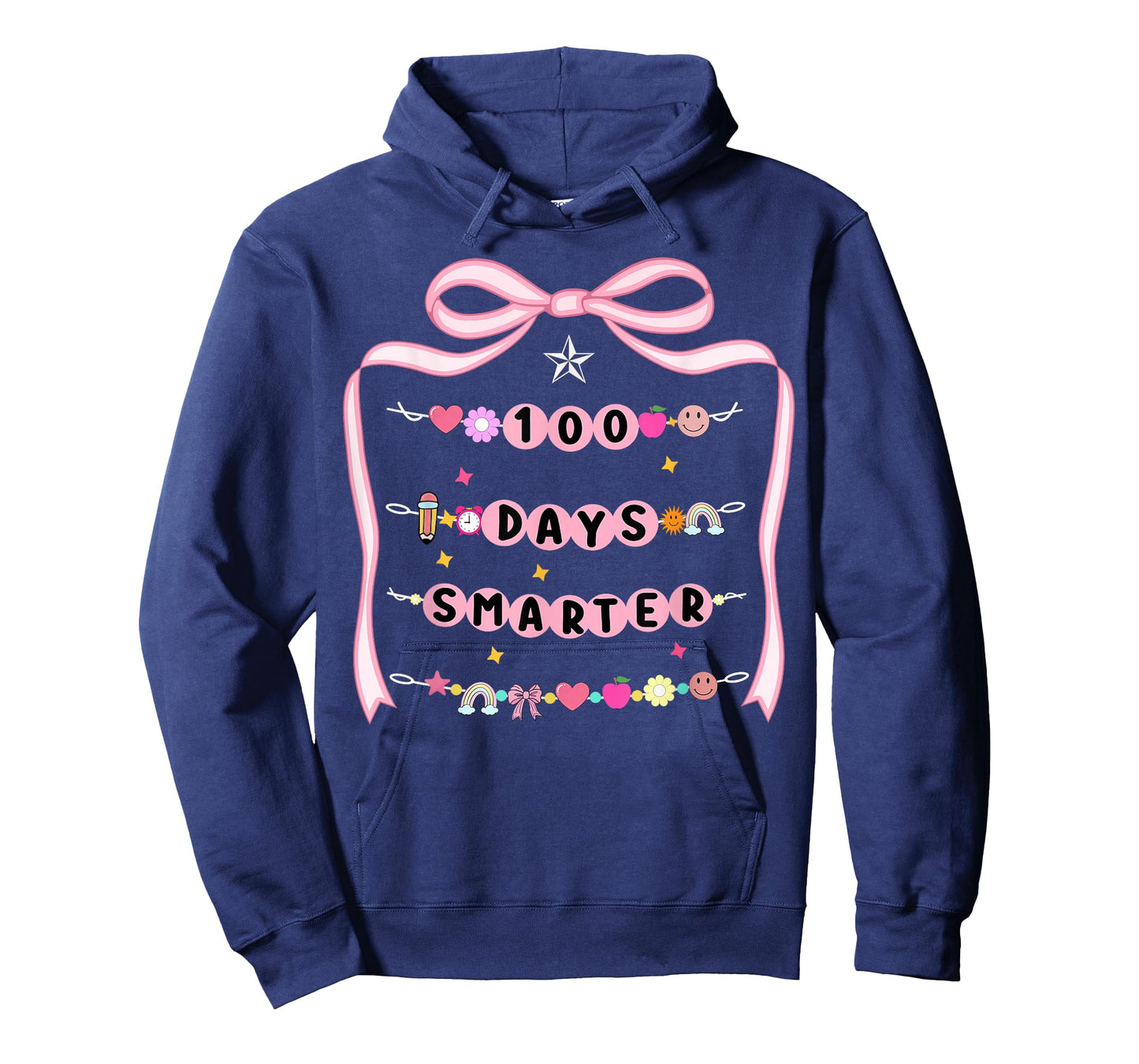 100 Days of School 100 Days Smarter Coquette Bow Girls Boys T-Shirt