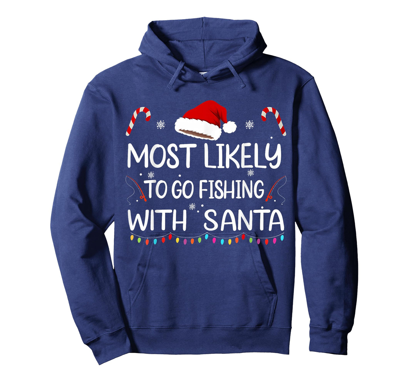 Most Likely to Go Fishing with Santa Family Christmas T-Shirt