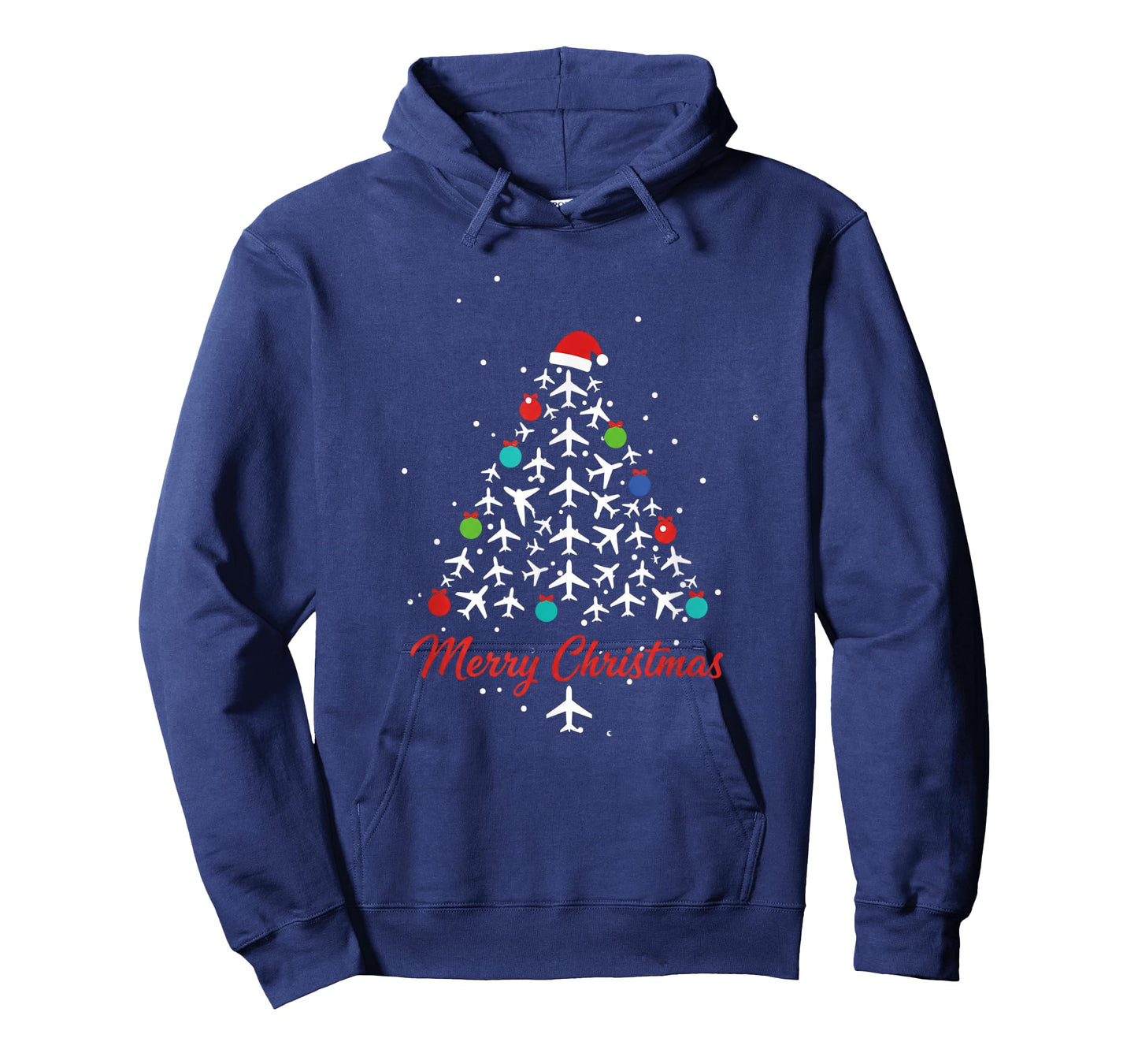 Christmas Airplane Tree Merry Christmas Pilot Travel Santa T-Shirt
