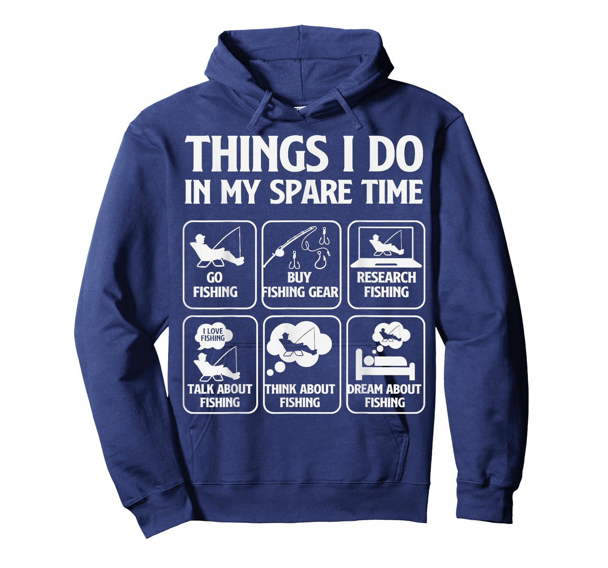 Things I Do in My Spare Time Fishing Boys Funny Fisherman T-Shirt