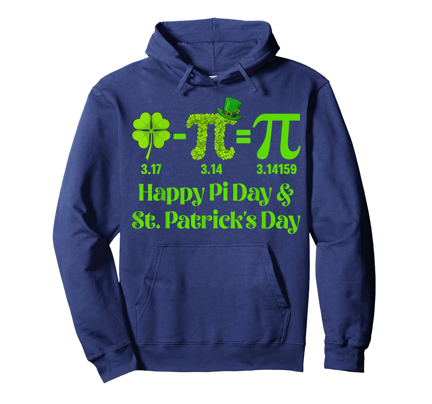 Happy Pi Day St Patricks Pi 3.14 Shamrock Men Boy Teacher T-Shirt