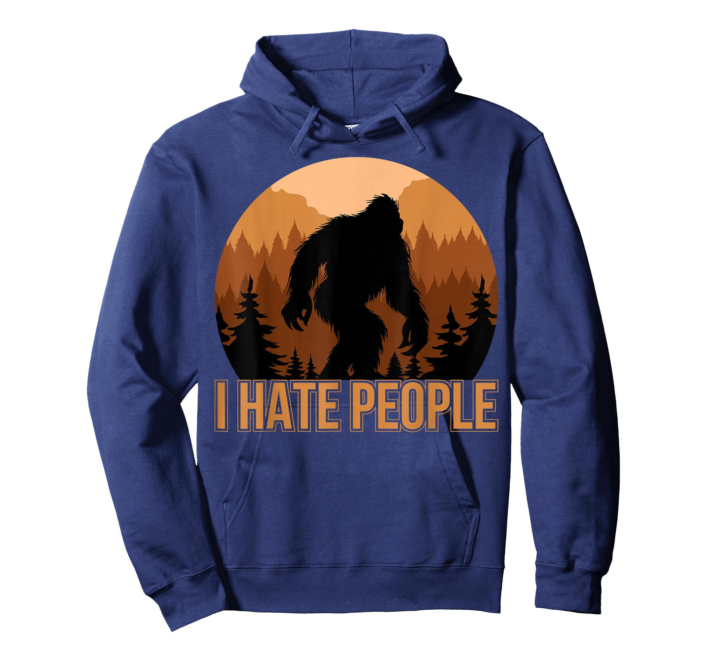 I Hate People Sasquatch or Bigfoot Retro Funny Squatch T-Shirt