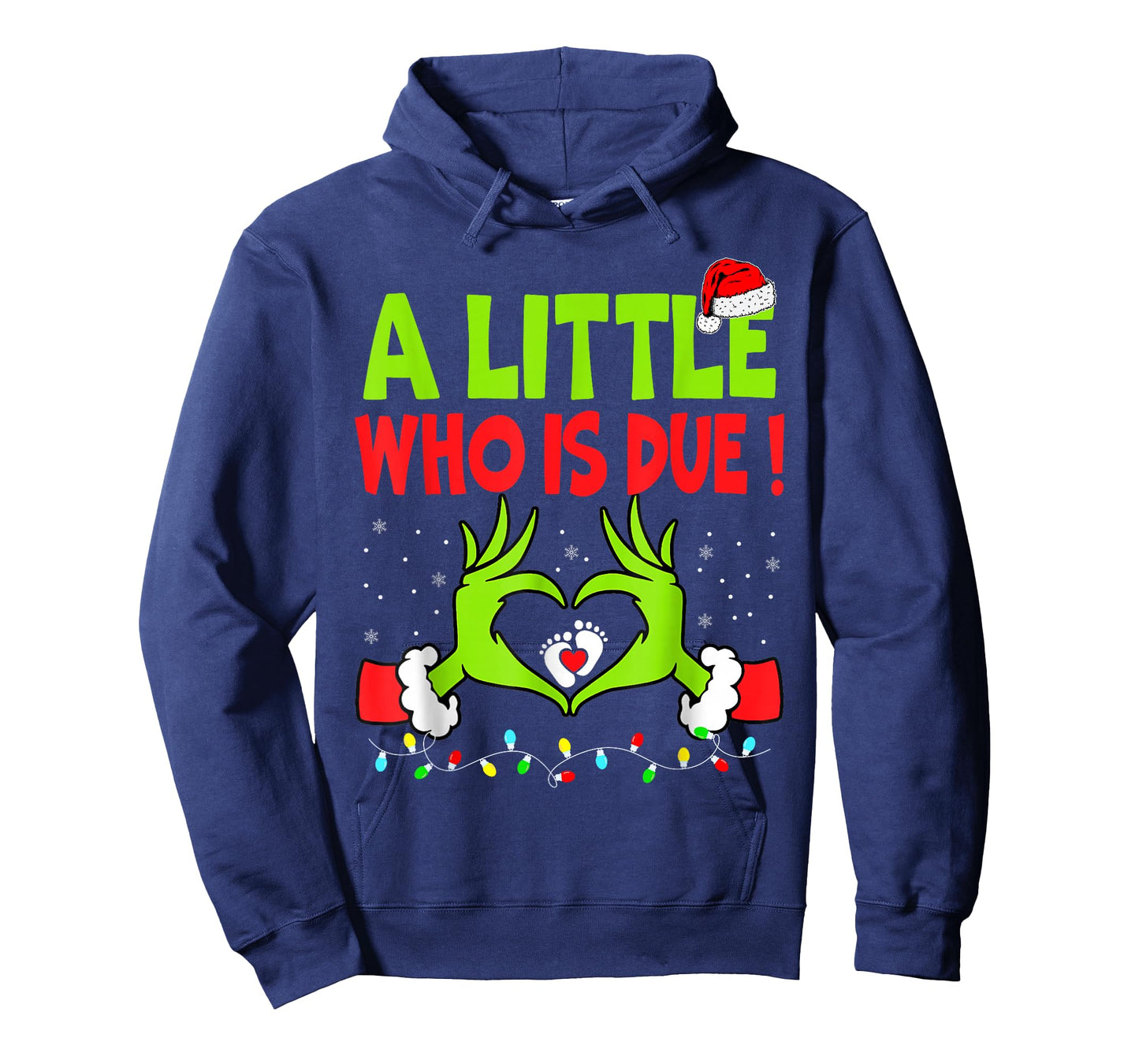 A Little Who is Due Pregnancy Christmas Announcement T-Shirt