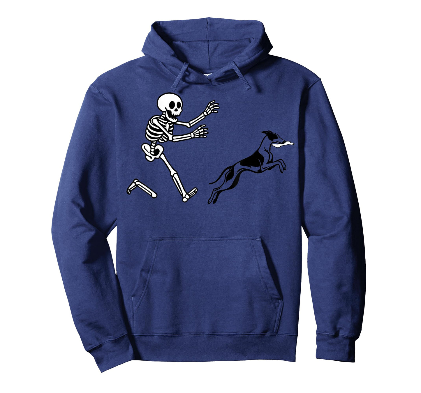 Funny Whippet Running Skeleton Halloween T-Shirt