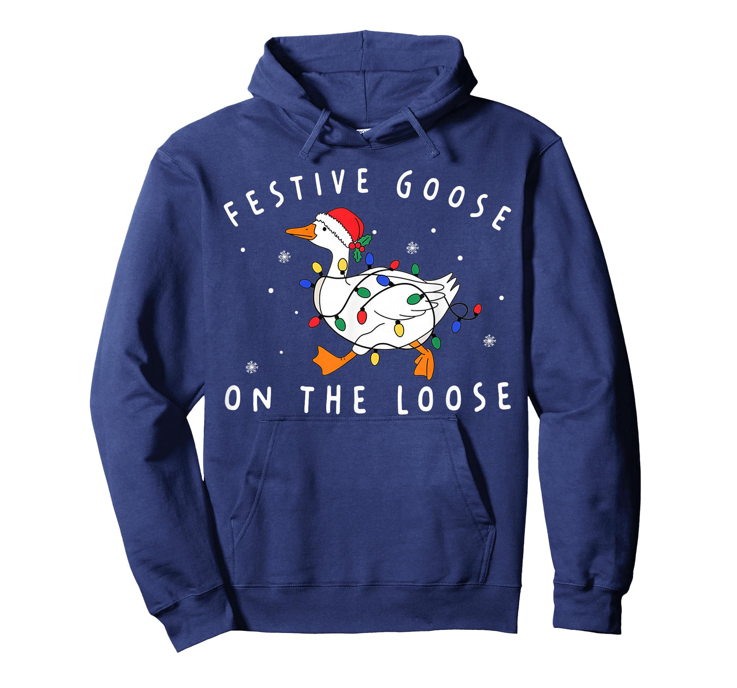 Retro Funny Festive Goose On The Loose Christmas Humor T-Shirt
