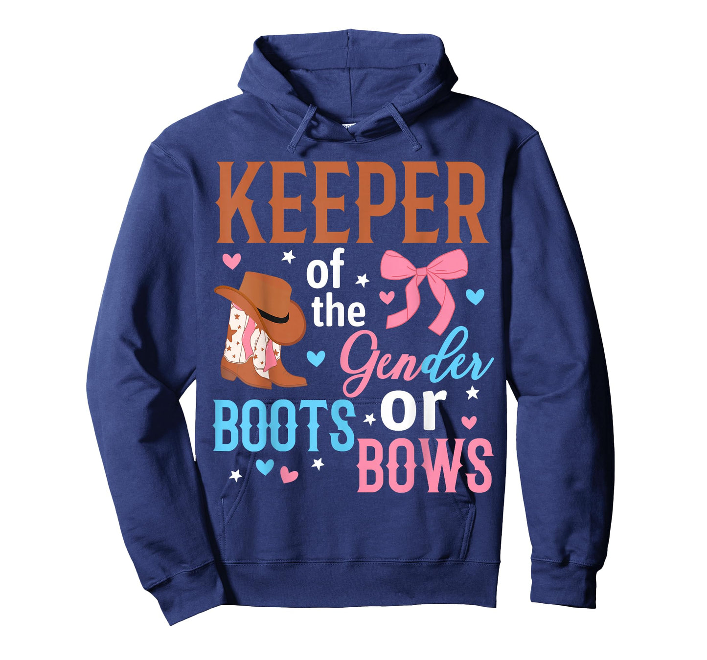 Keeper of The Gender Boots Or Bows Gender Reveal Party T-Shirt