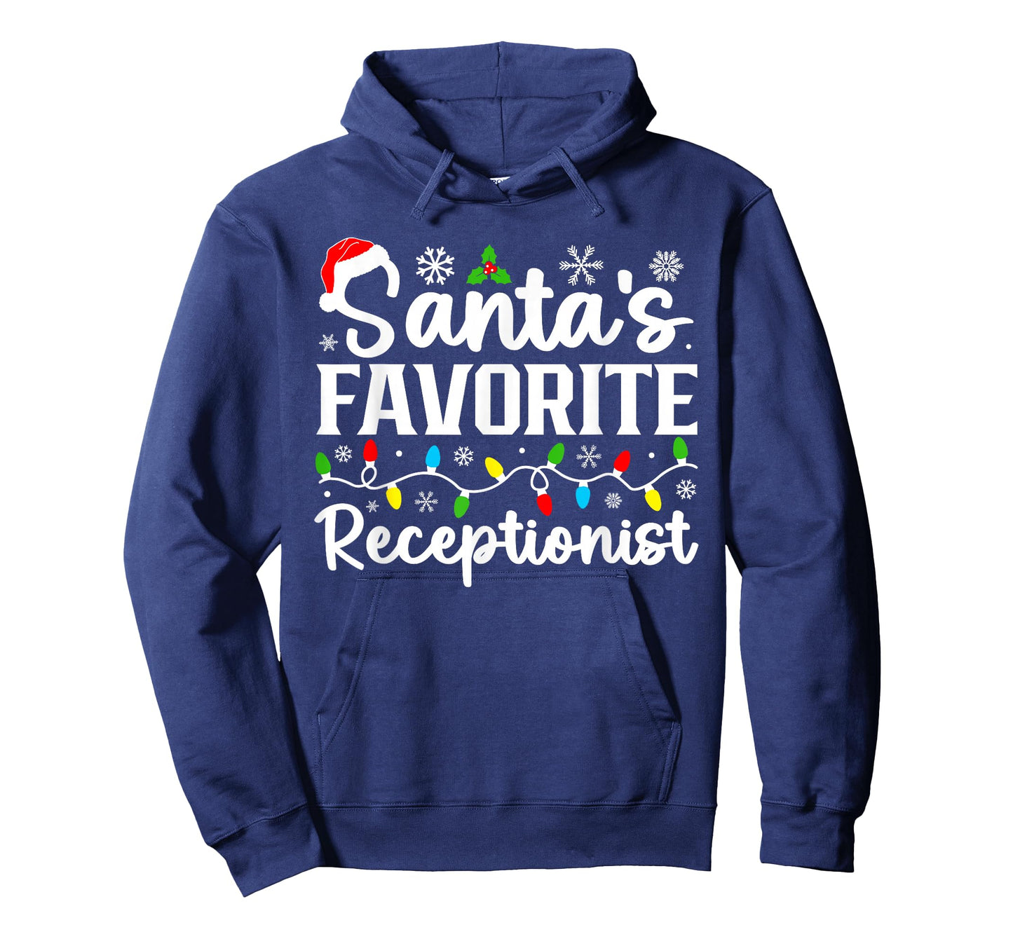 Santa's Favorite Receptionist Christmas Family Matching T-Shirt