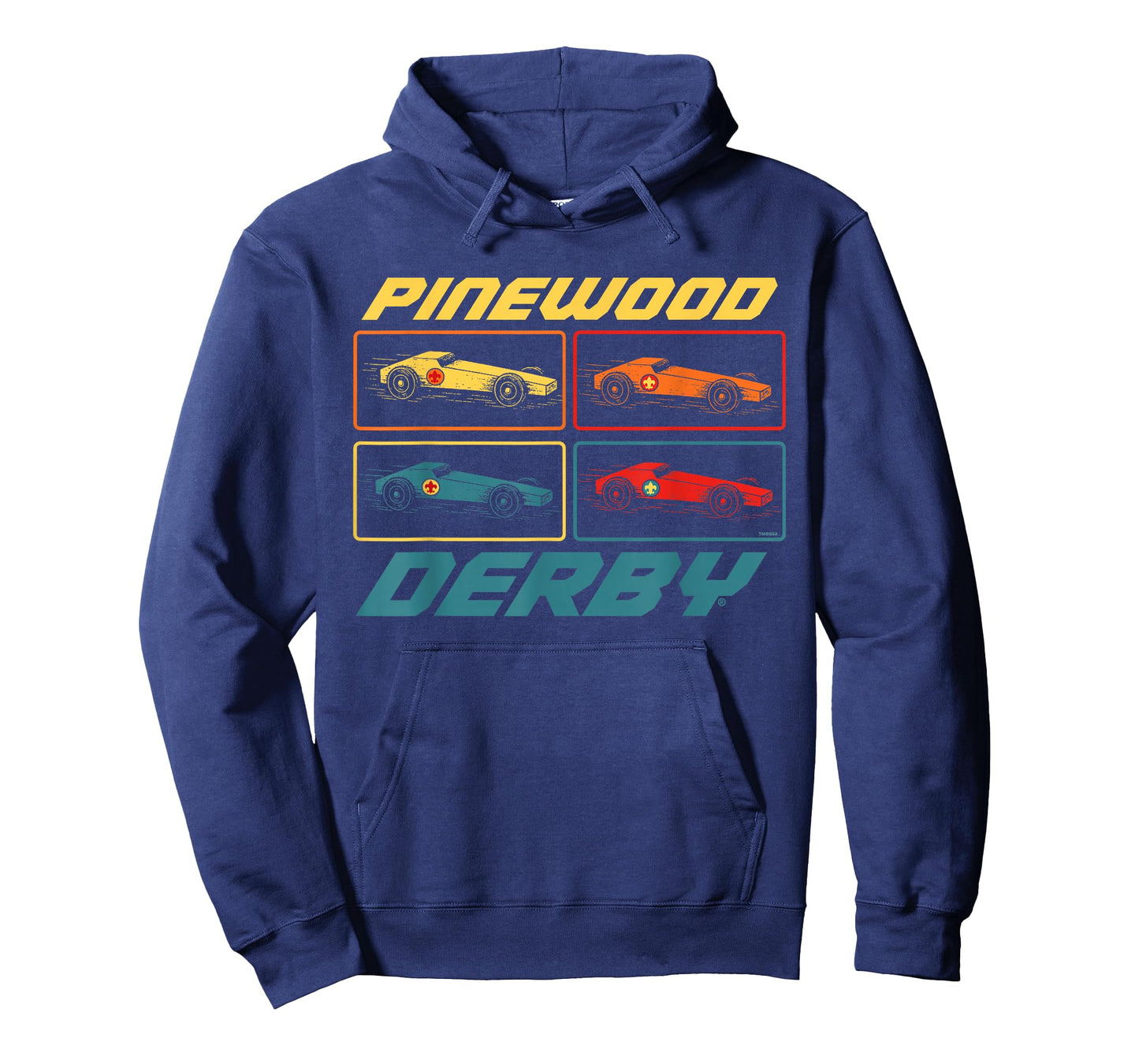 Classic Pinewood Derby Pop Art Cub Scouts Retro Race Cars T-Shirt