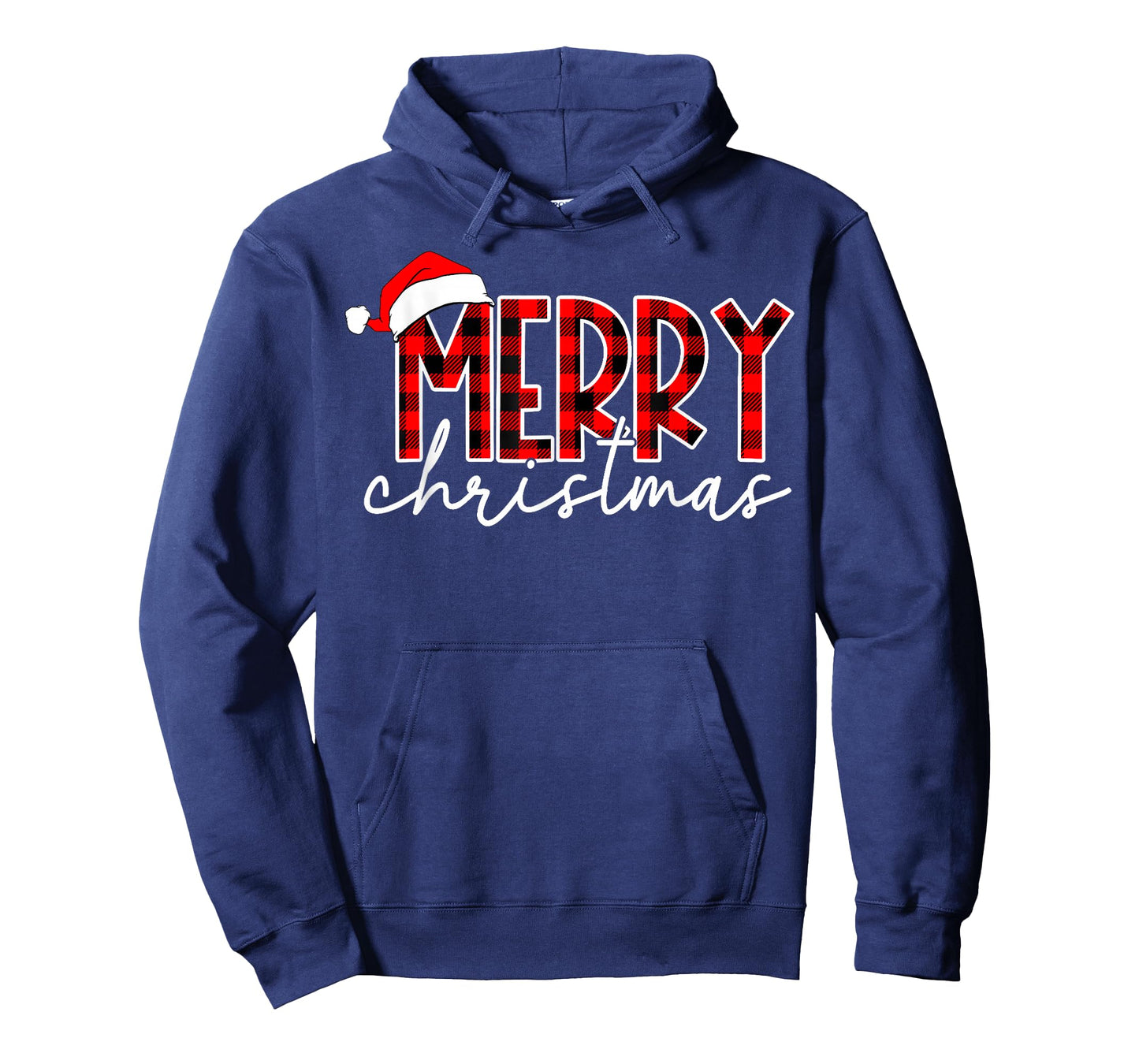 Merry Christmas Buffalo Plaid Red Santa Family Xmas Pajamas T-Shirt