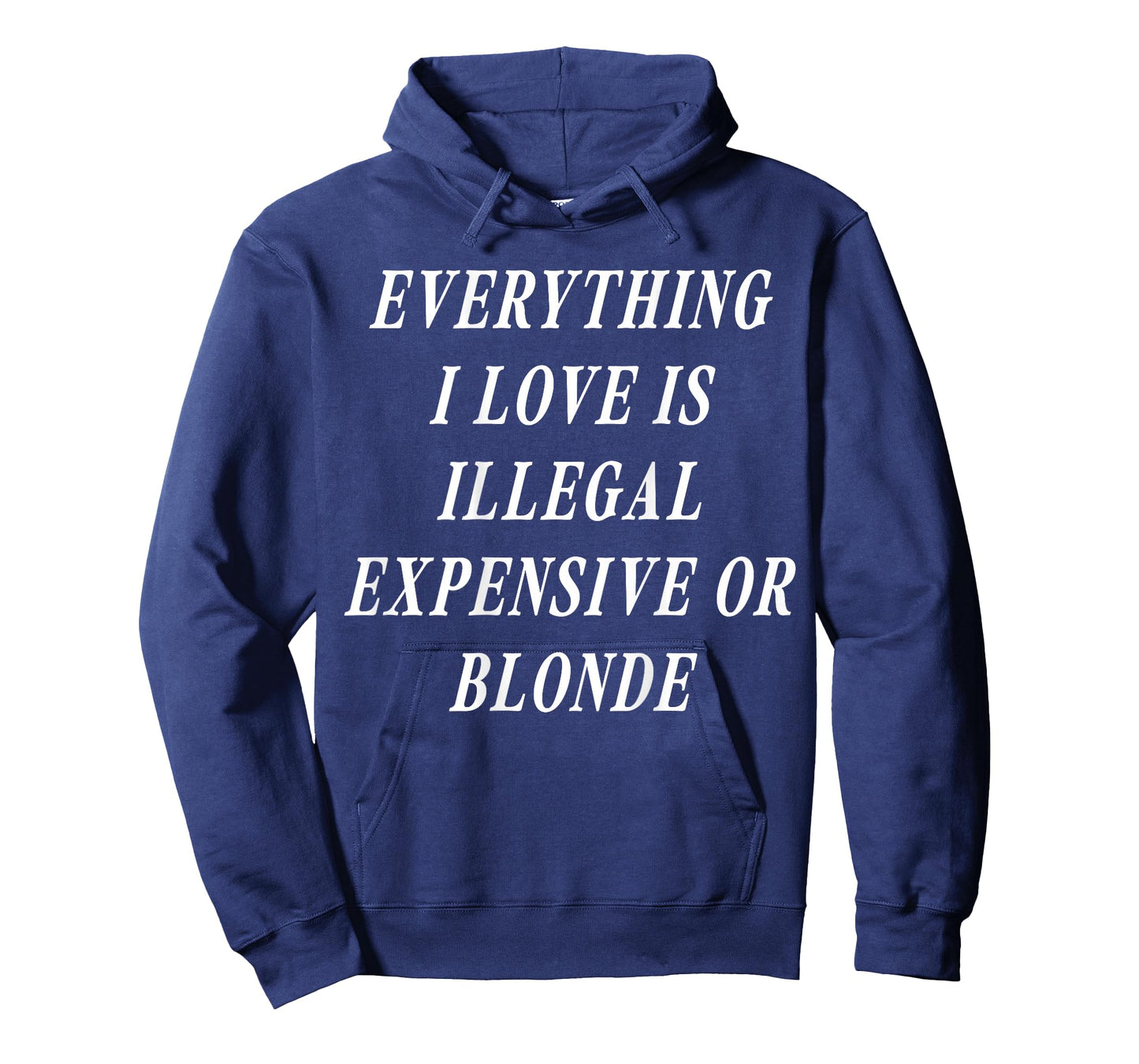 Everything I Love is Illegal Expensive Or Blonde (on Back) T-Shirt