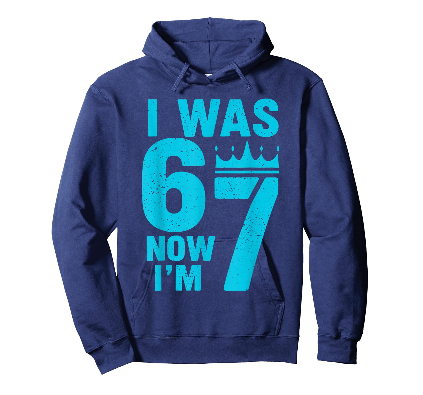 7th Birthday I was 6 Now Im 7 Six Seven 6 7 Kids Boys T-Shirt