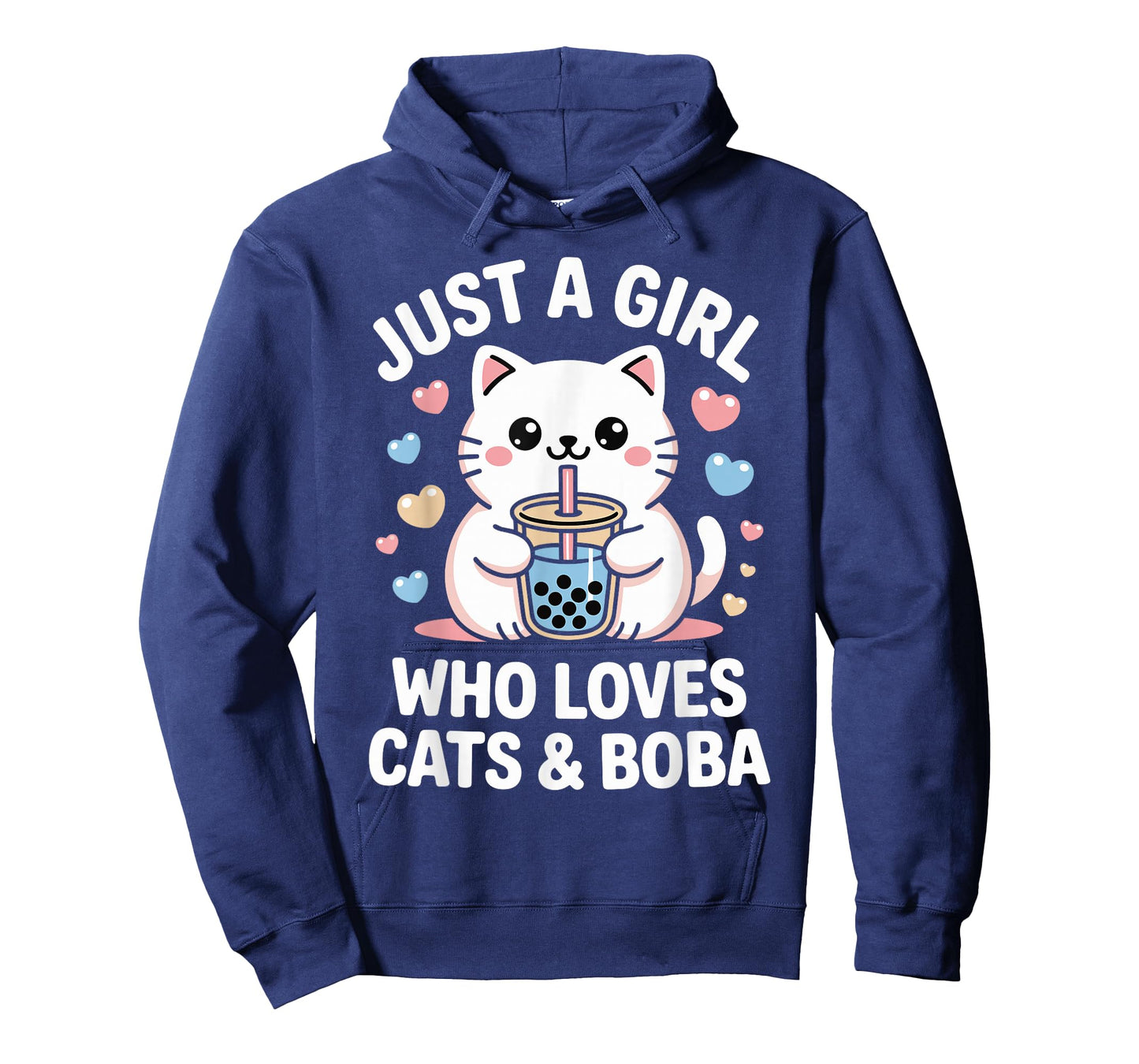 Just A Girl Who Loves Cats and Boba Kawaii Bubble Tea T-Shirt