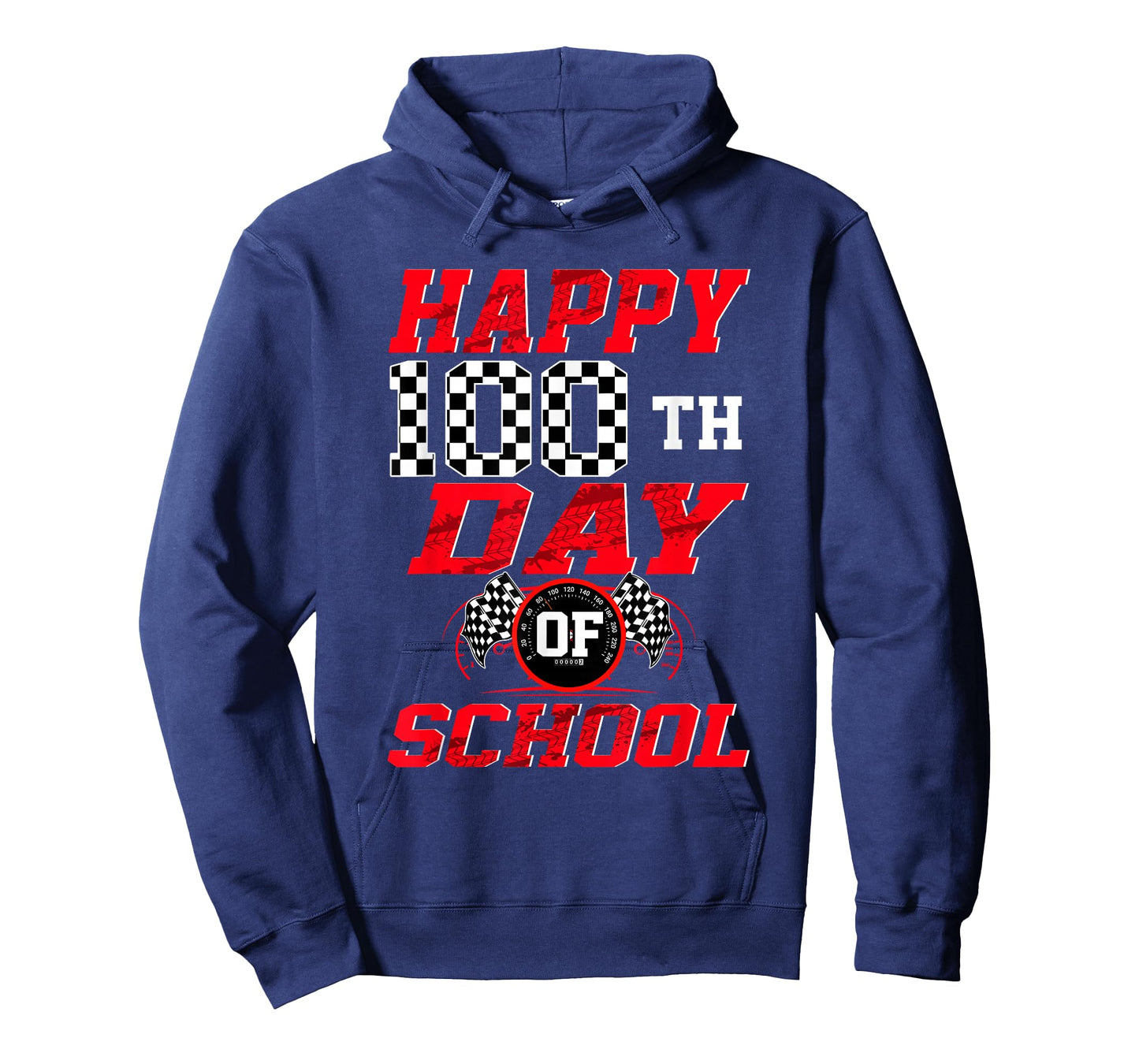 Happy 100 Days of School Racing Car Theme 100th Day T-Shirt