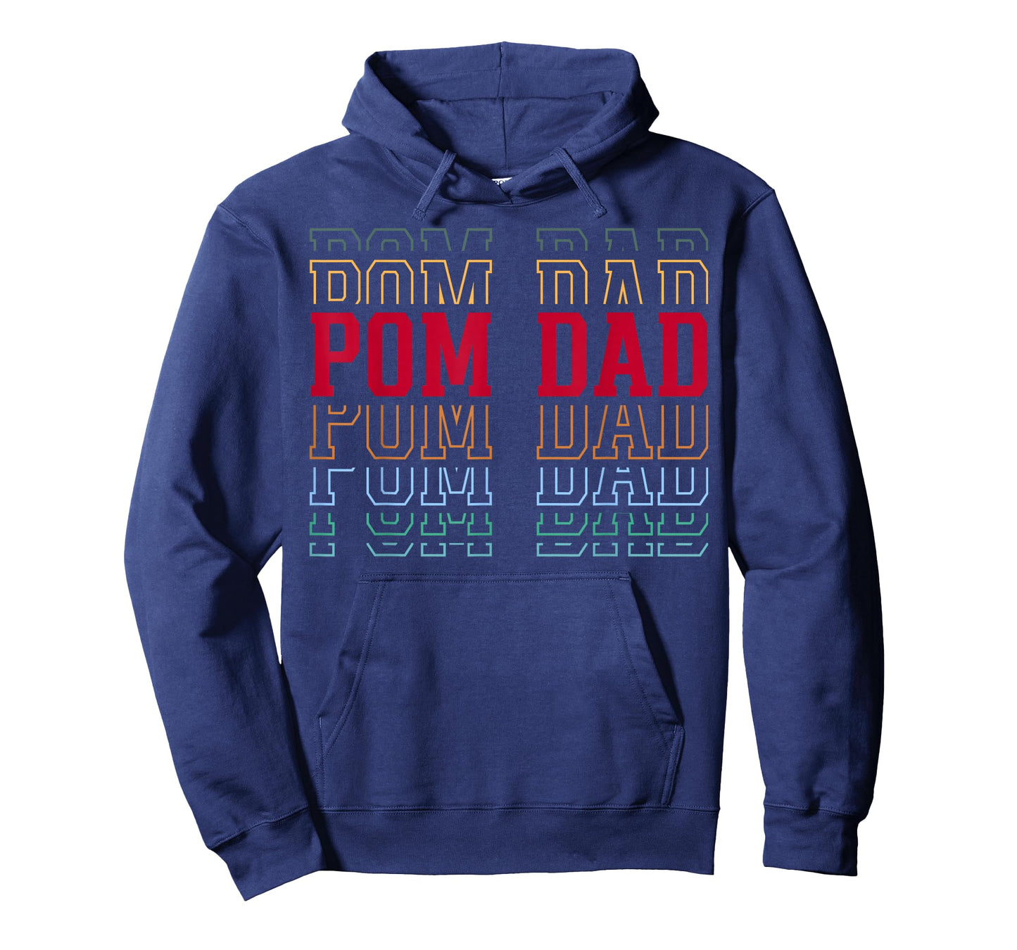 Pom Dad Funny Layered Text Pet Owner Pomeranian Father T-Shirt