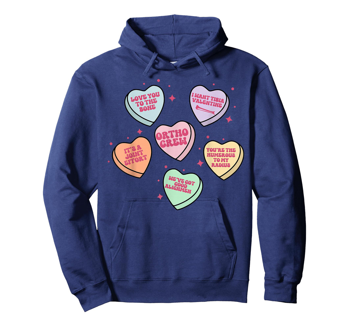 Ortho Crew Candy Heart Valentines Orthopedics Surgeon Nurse T-Shirt