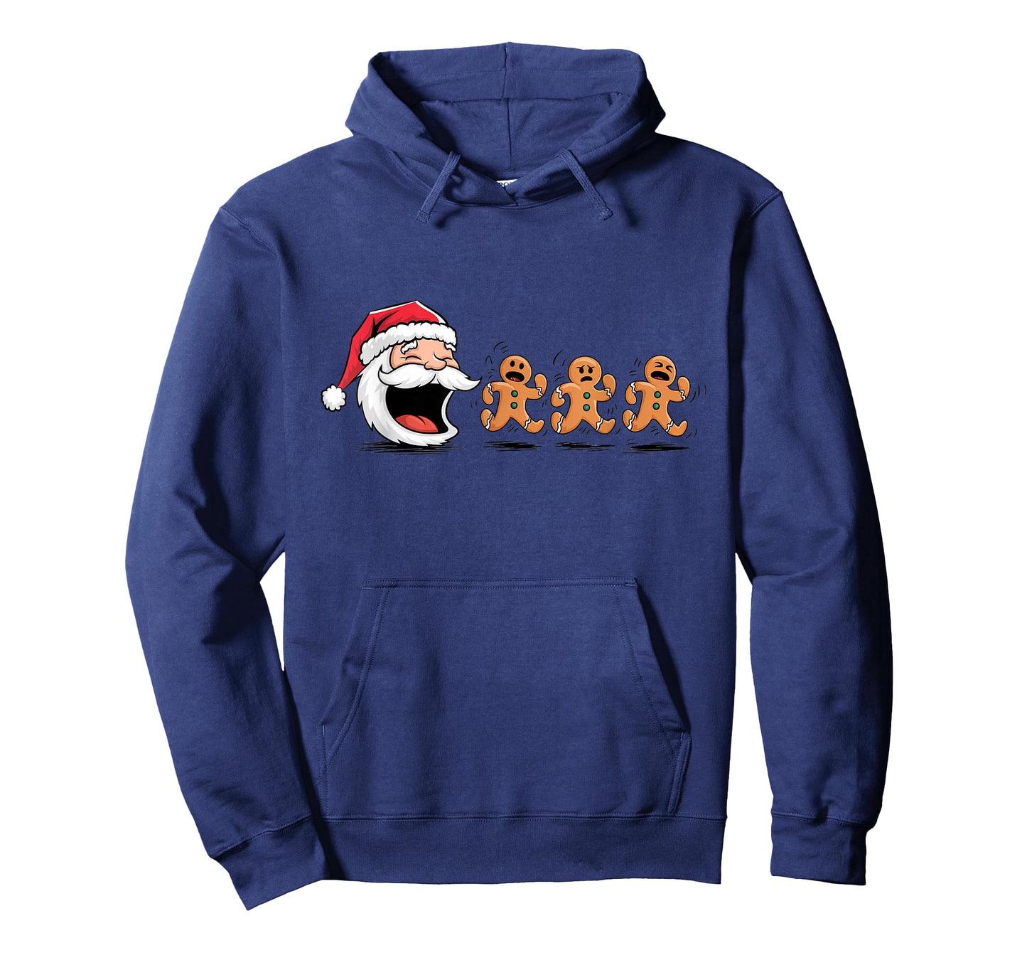 Funny Santa Chasing Gingerbread Men Christmas T-Shirt