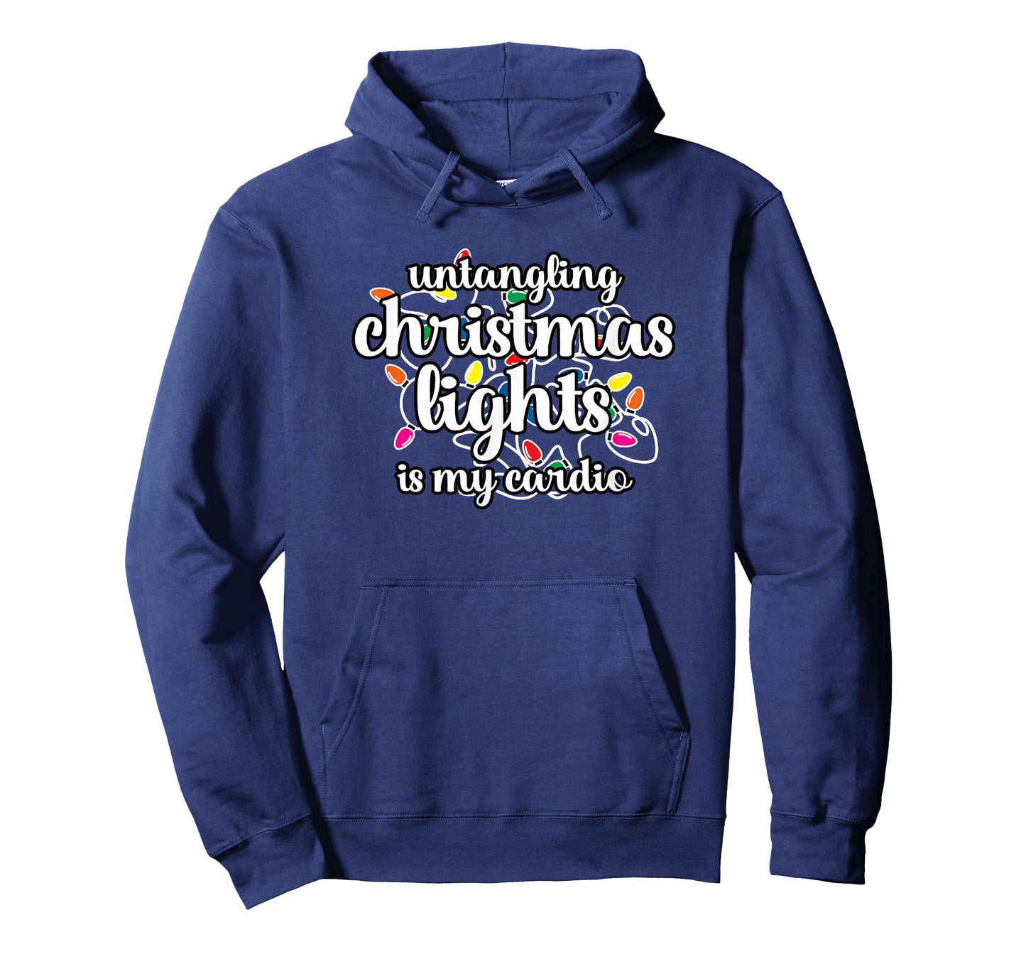 Funny Christmas Tee Untangling Christmas Lights is My Cardio T-Shirt