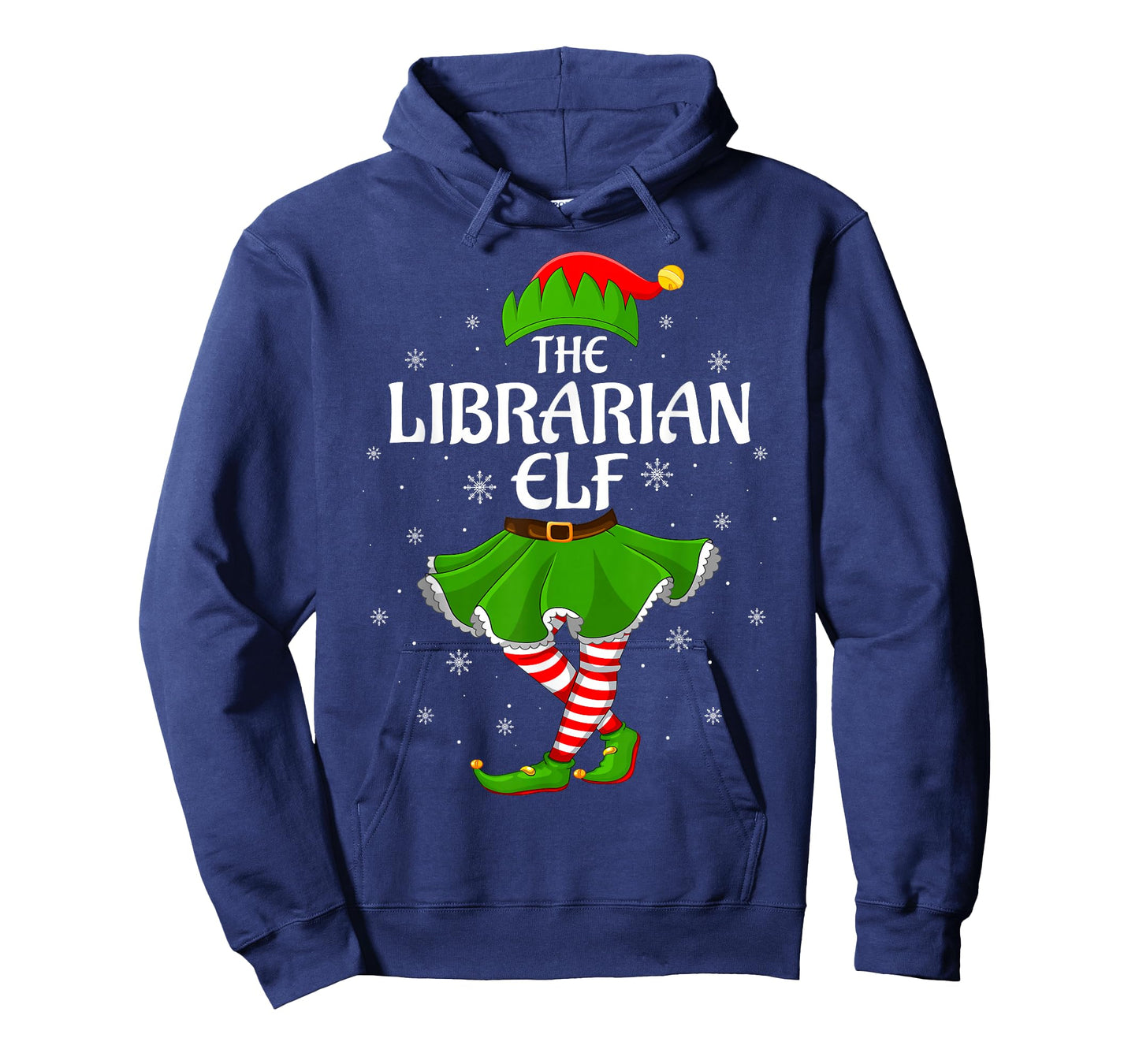 Librarian Elf Christmas Family Women Girls Elf Squad Xmas T-Shirt