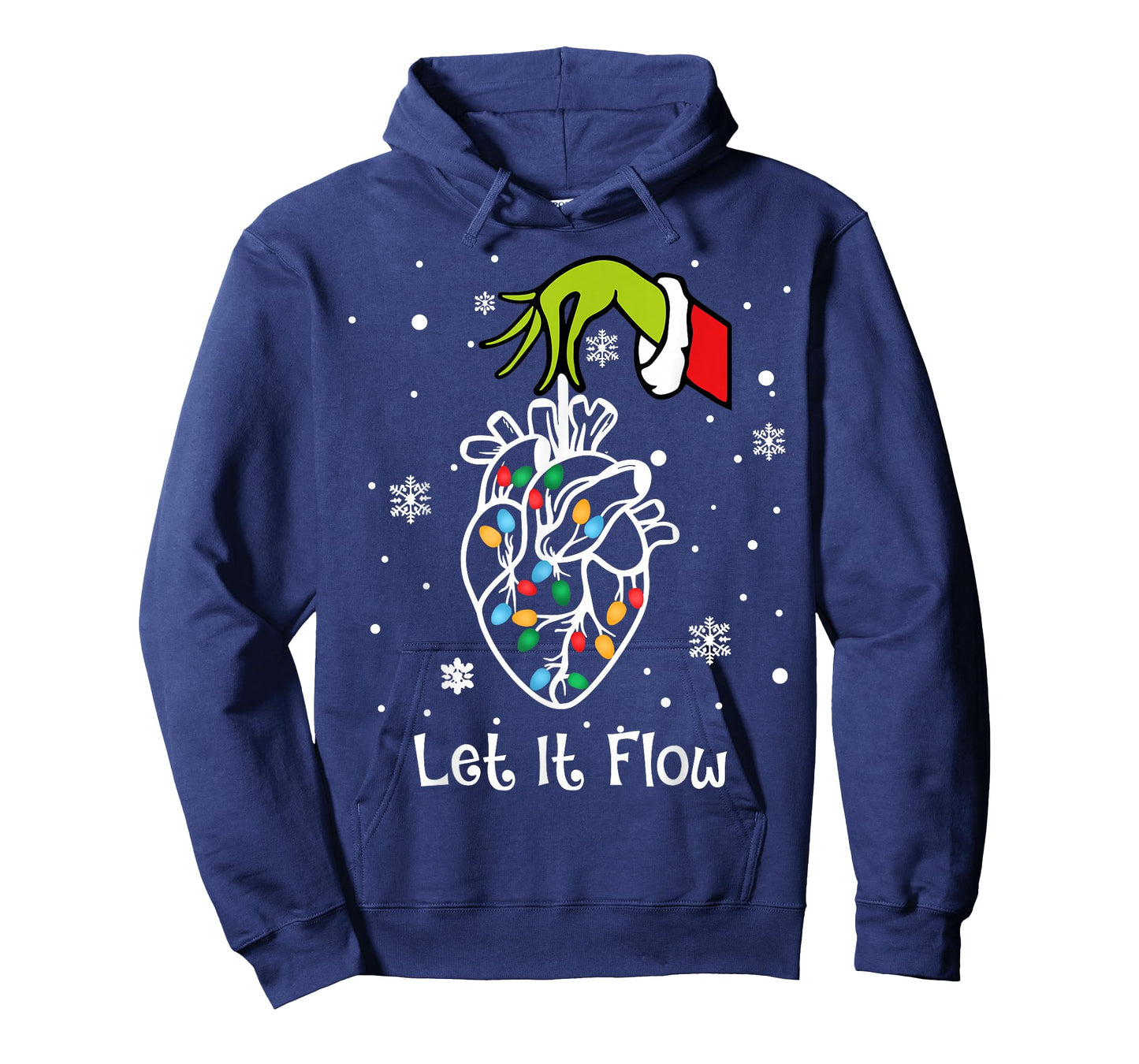 Cardiac Christmas Flow Anatomy Heart Christmas Lights Nurse T-Shirt