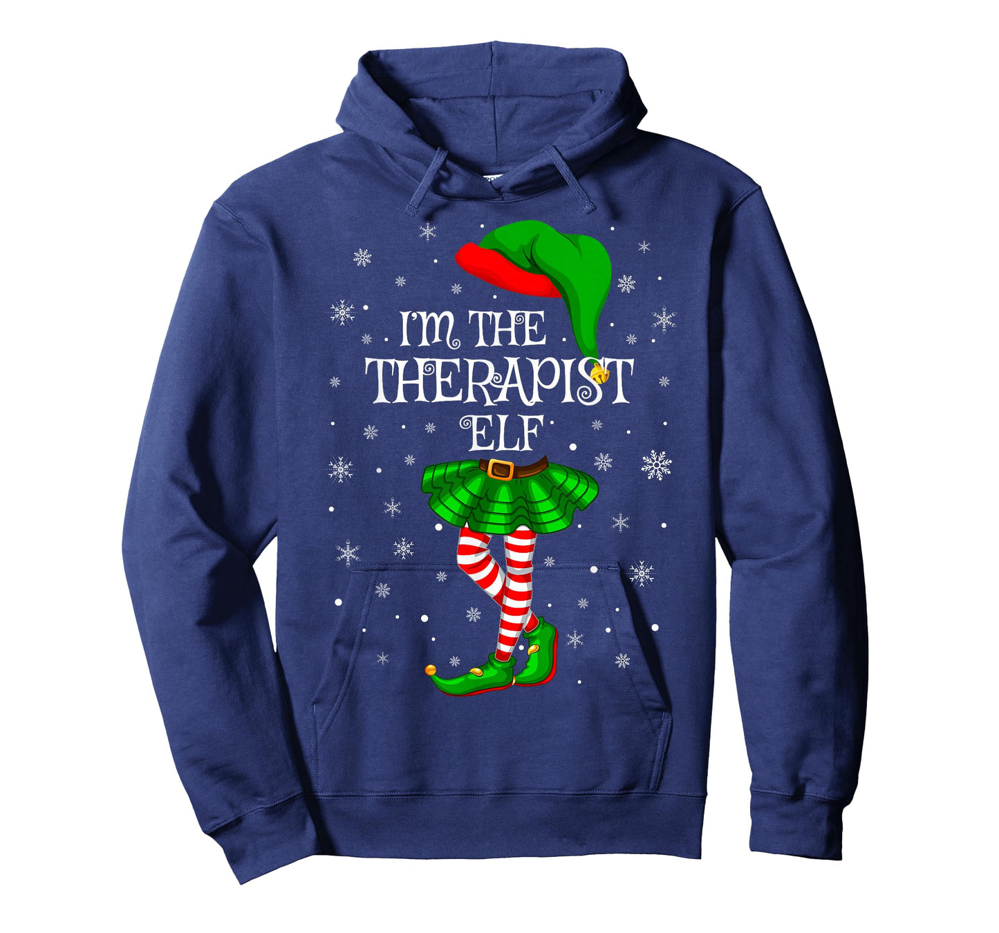 Therapist Elf Christmas Family Group Women Girls Xmas Pajama T-Shirt