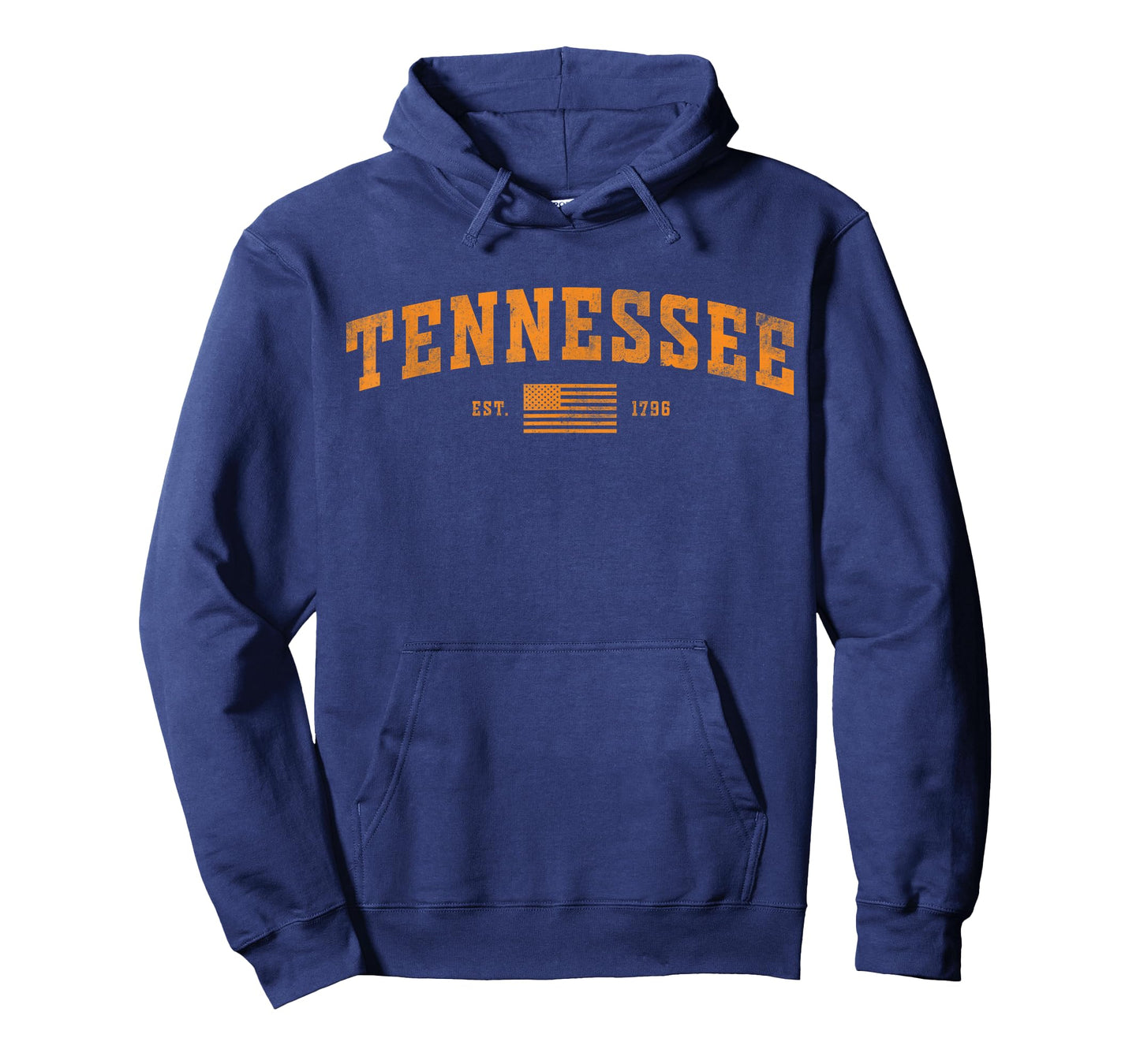 Vintage Tennessee TN City Orange USA Flag 1796 for Men Woman T-Shirt