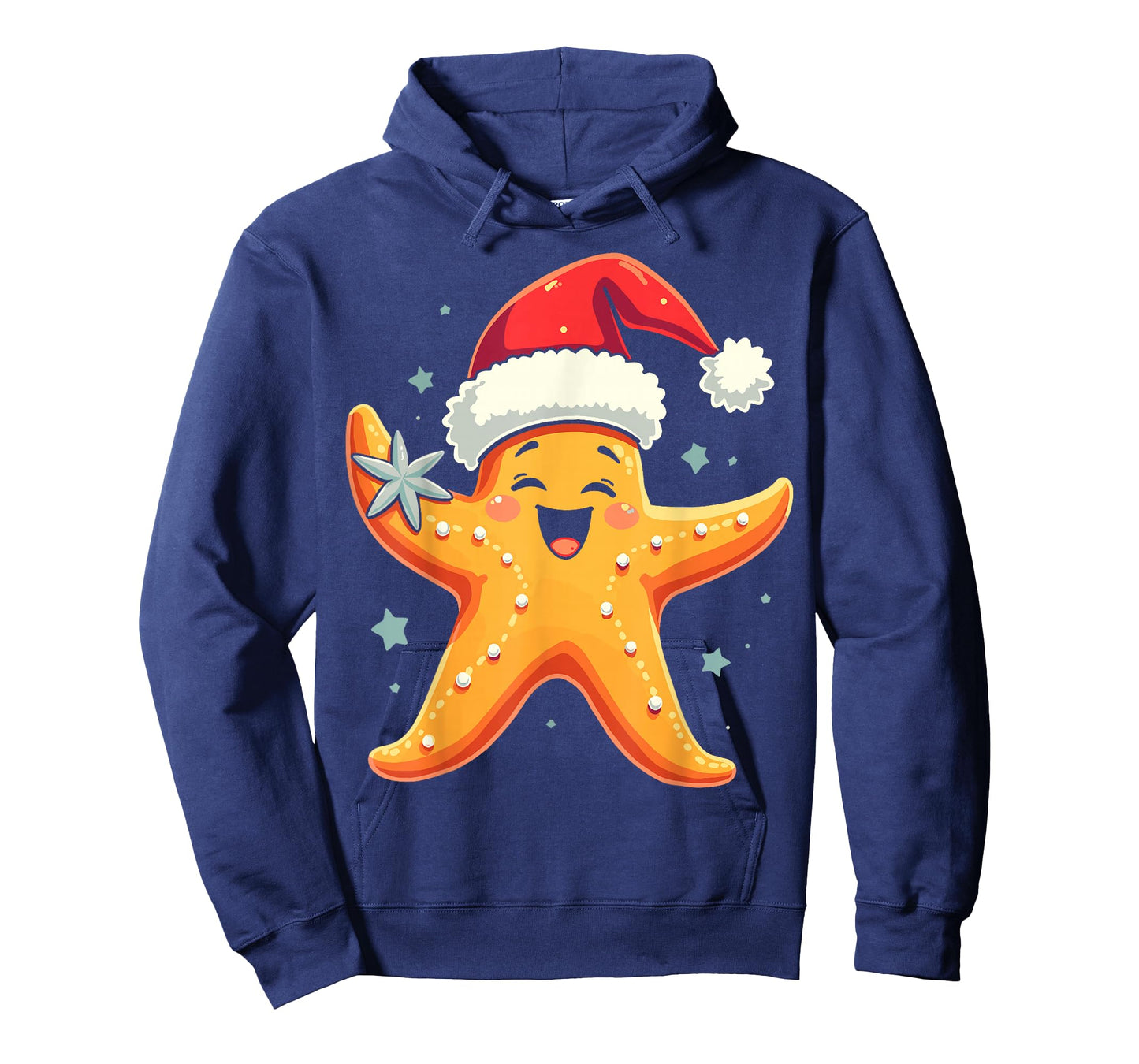 Tropical Christmas Starfish Santa Cute Beach Holiday Coastal T-Shirt