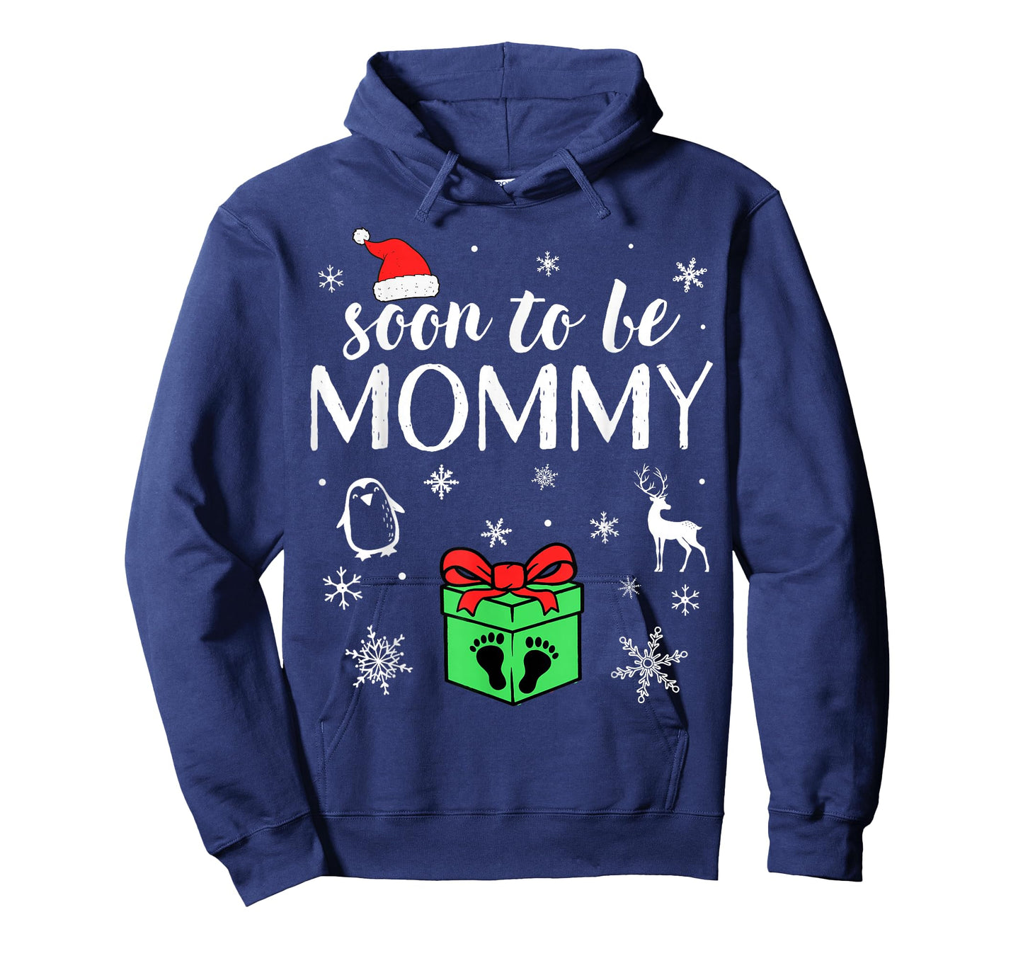 Soon to Be Mommy Christmas Funny Pregnancy Announcement Mom T-Shirt