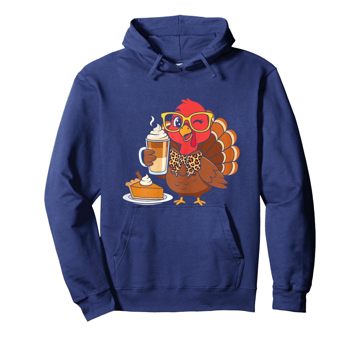 Turkey Drinking Coffee Bow Thanksgiving Womens Funny Gifts T-Shirt