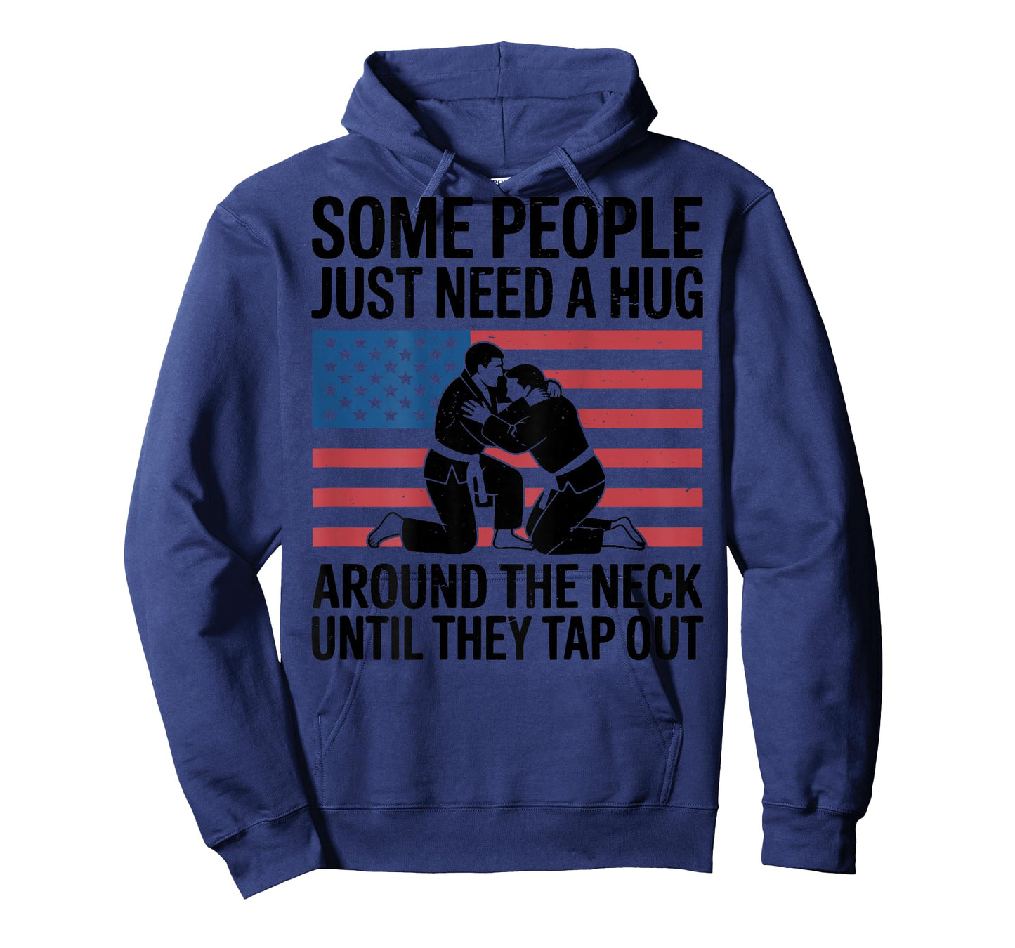 Jiu Jitsu Jokes Some People just Need a Hug American Flag T-Shirt