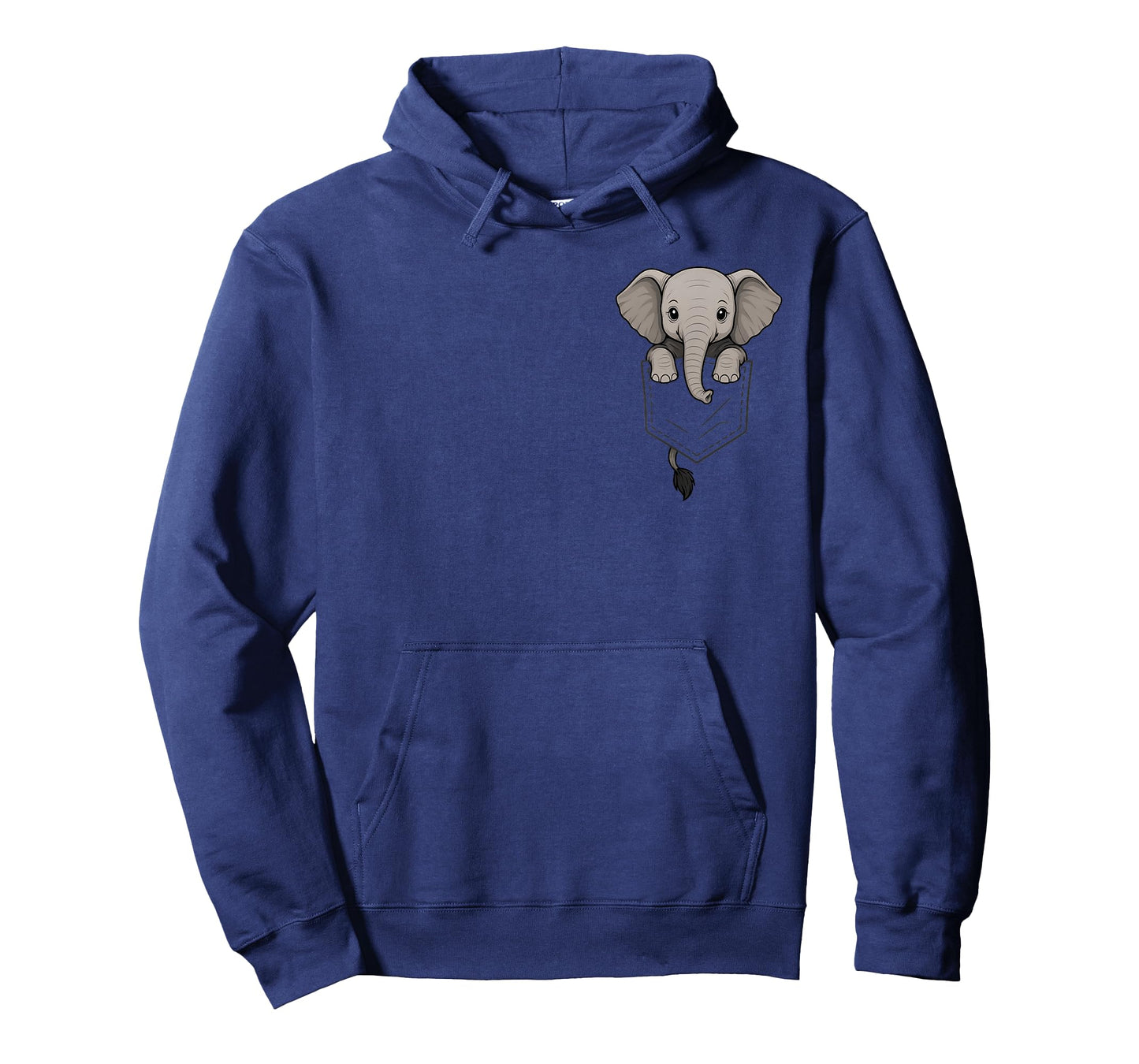 Funny Elephant Peeking in Pocket Animal Lover Men Women Kids T-Shirt