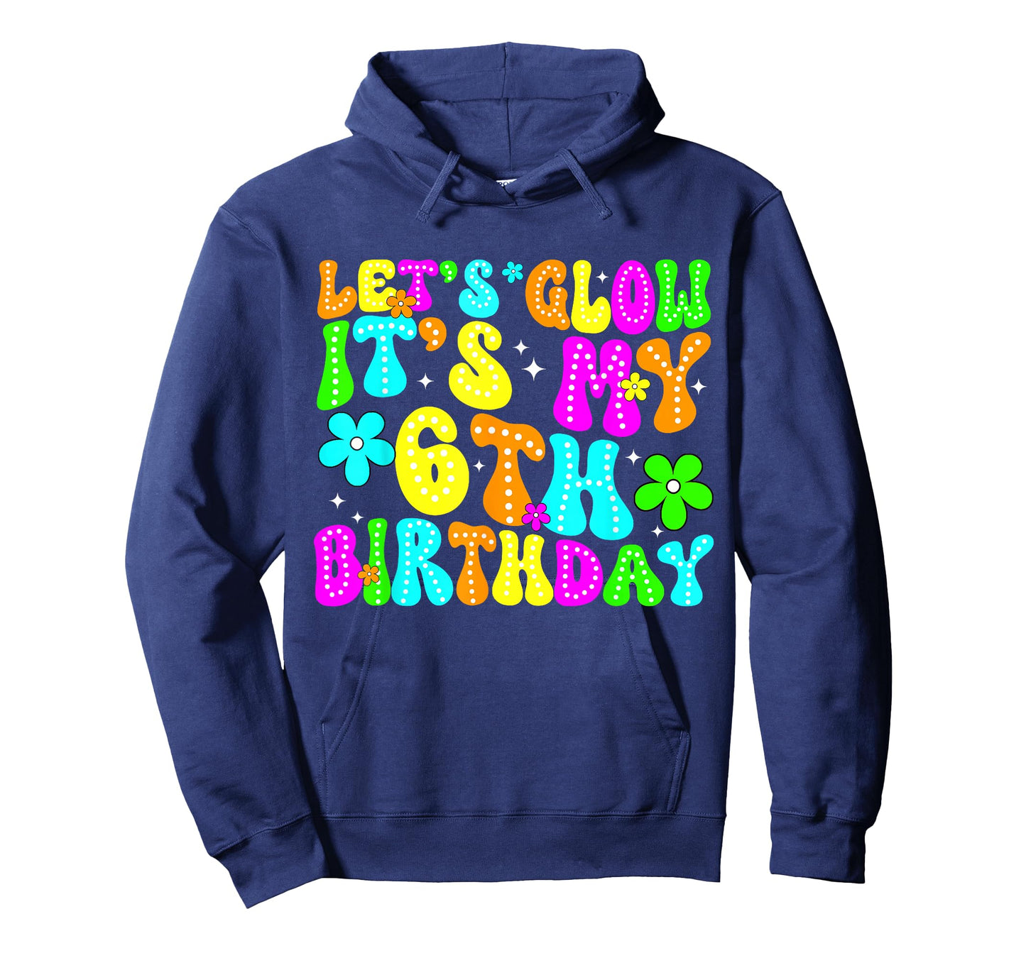 Lets Crazy It's My 6th Birthday Glowing 6 Year Old 80s Party T-Shirt