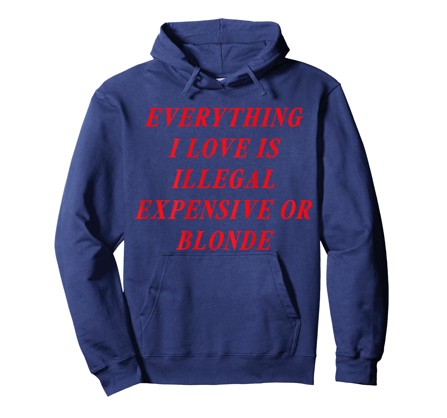 Everything I Love is Illegal Expensive or Blonde (on Back) T-Shirt
